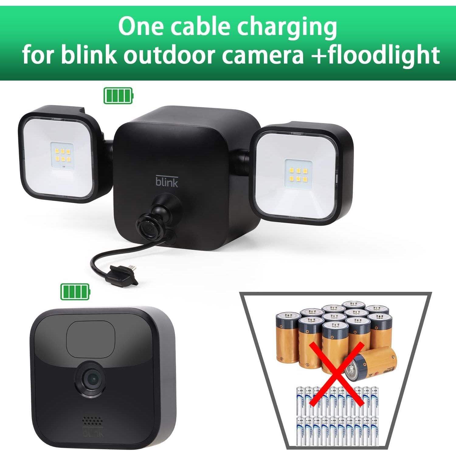 Cable de alimentación UYODM para Blink Floodlight 7,5 m