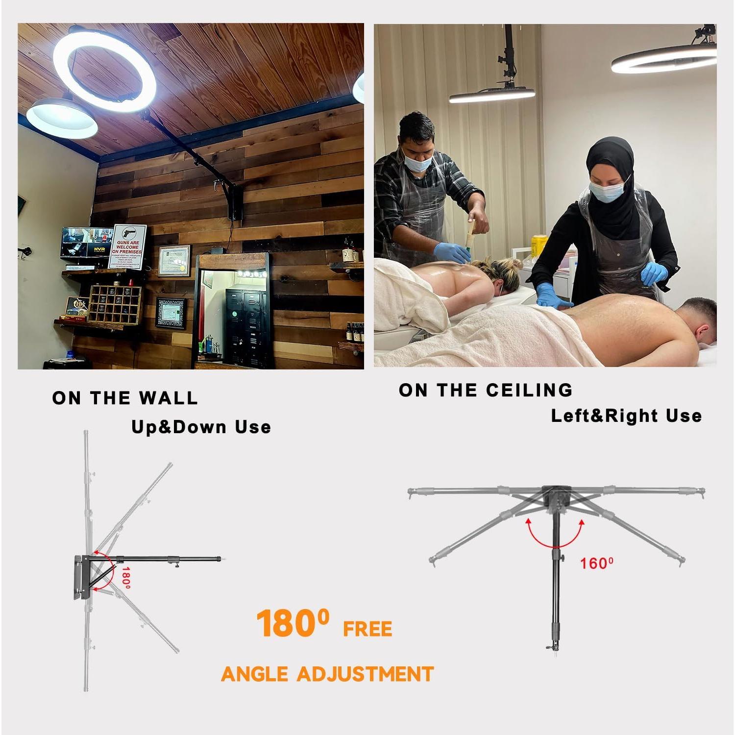 Brazo de Soporte Triangular de Pared JJ JIANJIN 110 cm para Luz de Anillo