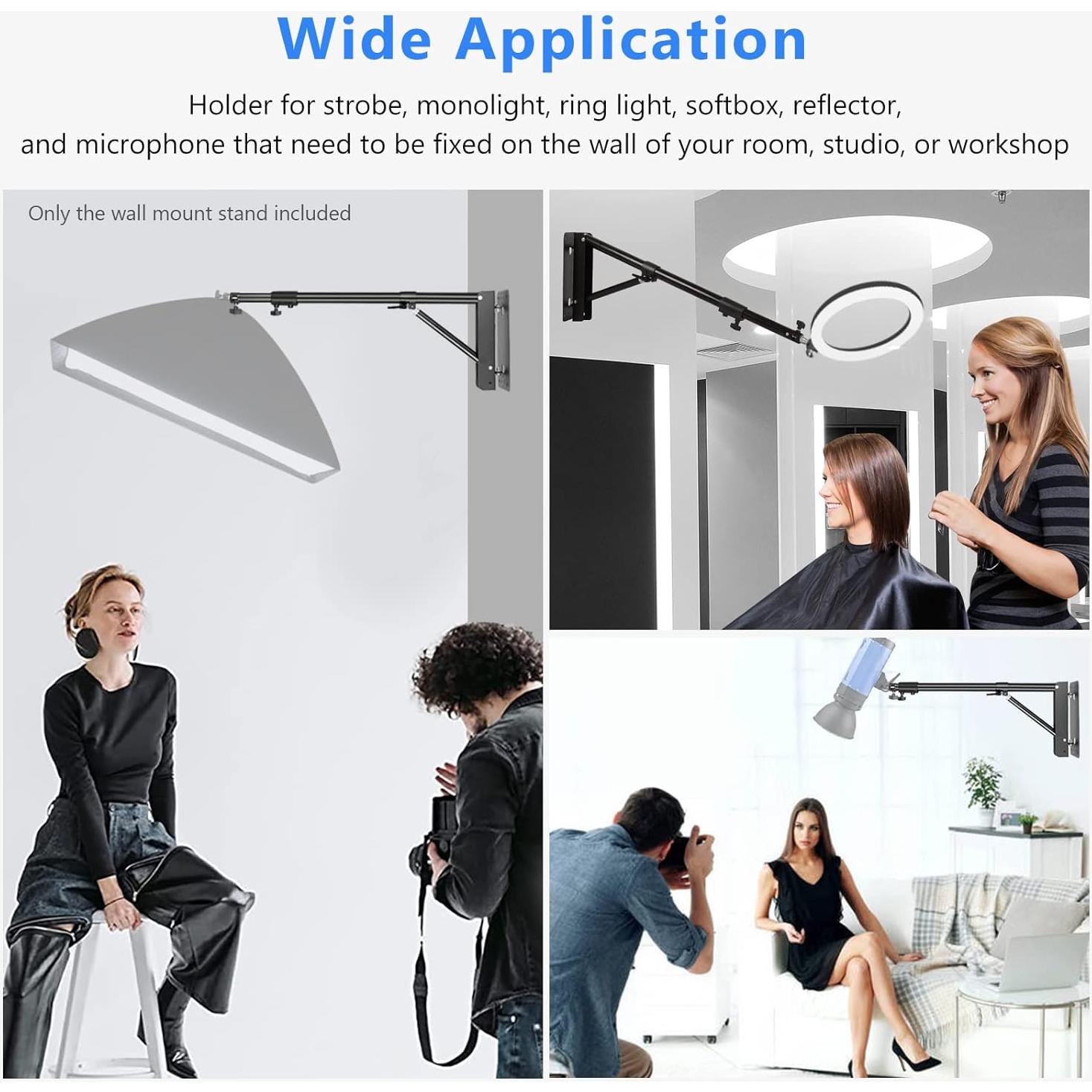 Soporte de Pared para Anillo de Luz MSKIRA 130cm Ajustable