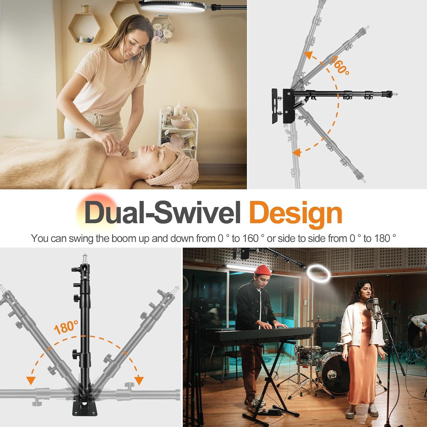 Soporte de Pared para Luz de Anillo Fotoumgl 106cm Ajustable