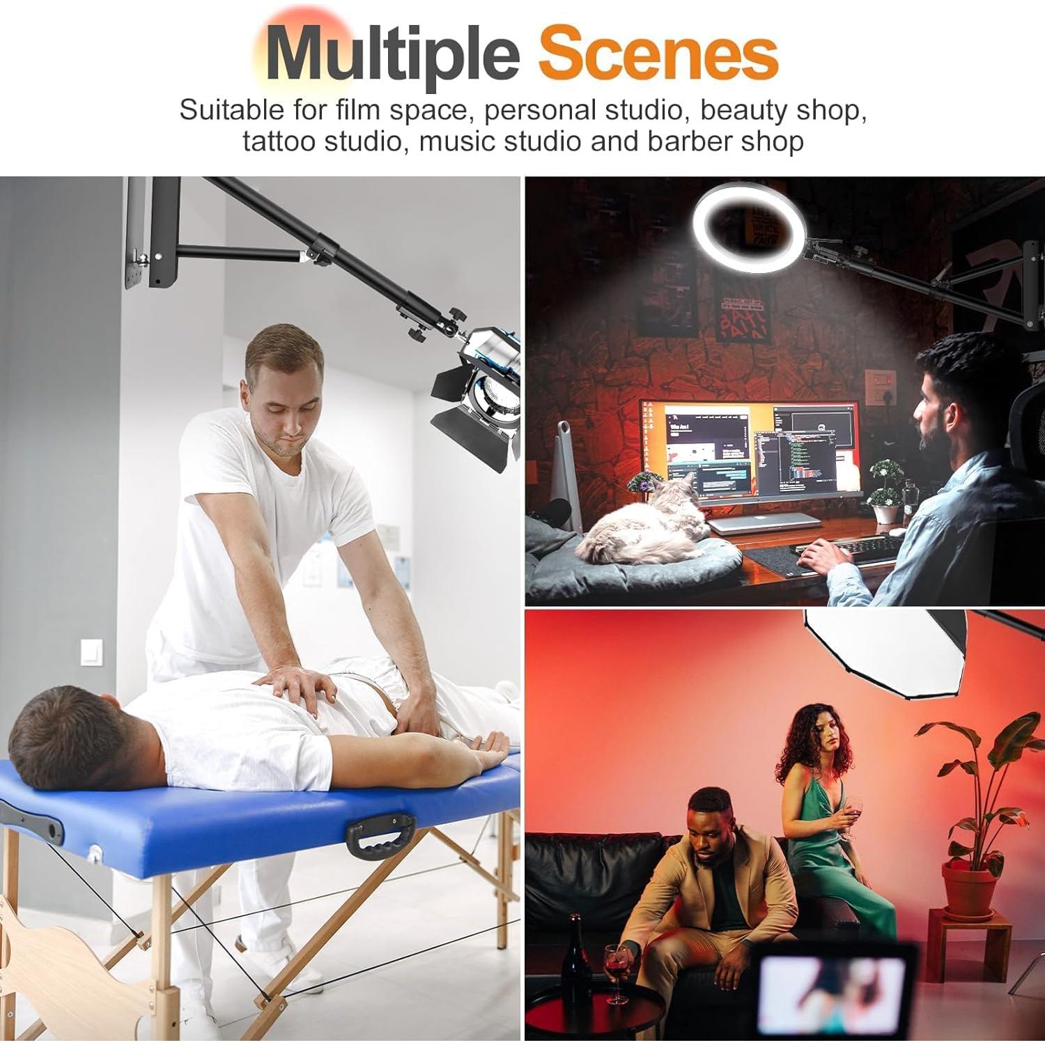 Soporte de Pared para Luz de Anillo Fotoumgl 106cm Ajustable