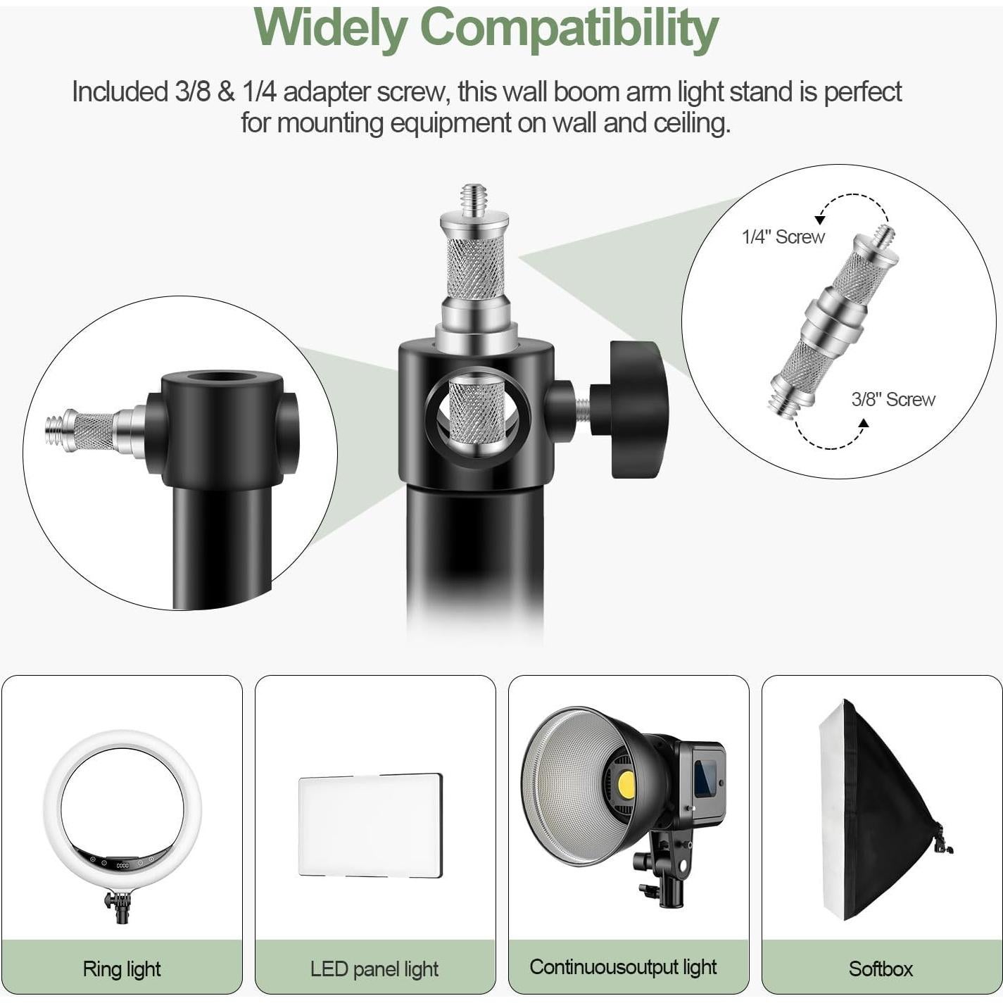 Brazo de Soporte Triangular Wellmaking 100cm para Luz de Anillo