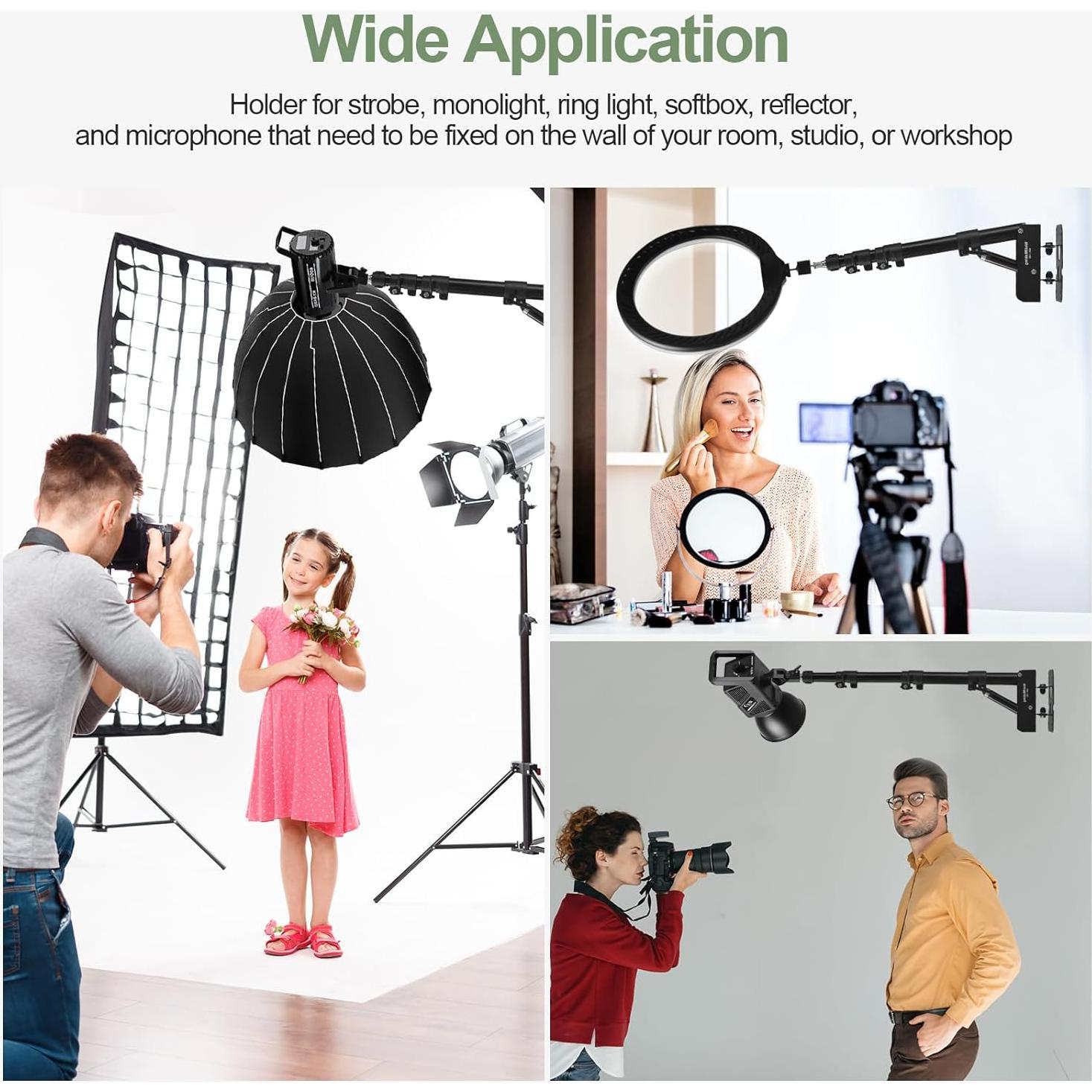 Brazo de Soporte Triangular Wellmaking 100cm para Luz de Anillo