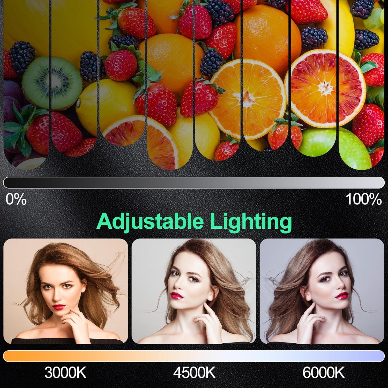 Softbox Photography Lighting Kit, Four-Legged 16"X16" Professional Softbox Lighting Kit with 85W 3000-6000K LED Bulbs & Remote, Studio Lights for Photography/Video Recording/Live Streaming