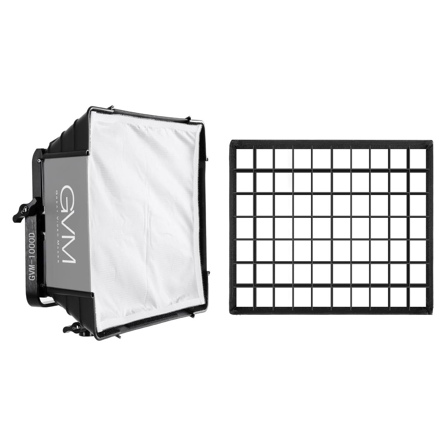 Softbox Plegable GVM para Luz LED 1000D - Difusor de Iluminación