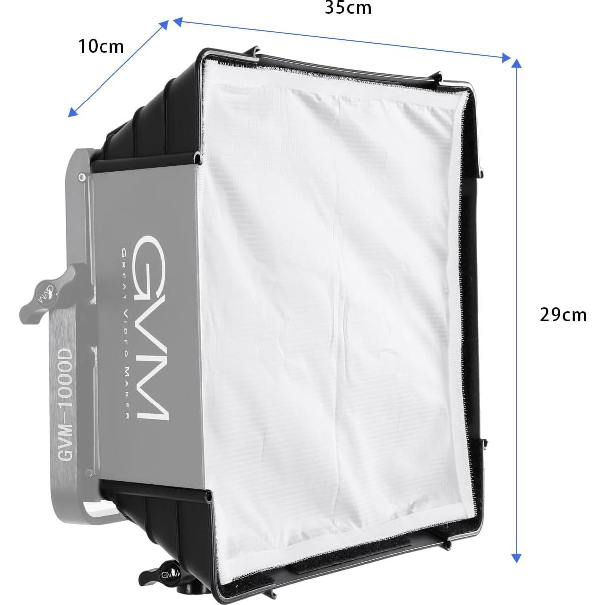 Softbox Plegable GVM para Luz LED 1000D - Difusor de Iluminación