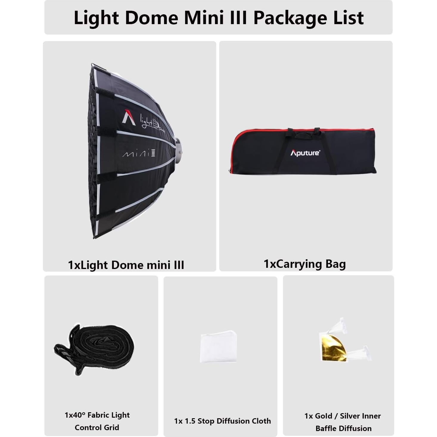 Softbox Aputure Light Dome Mini III 60cm Bowens Plegable