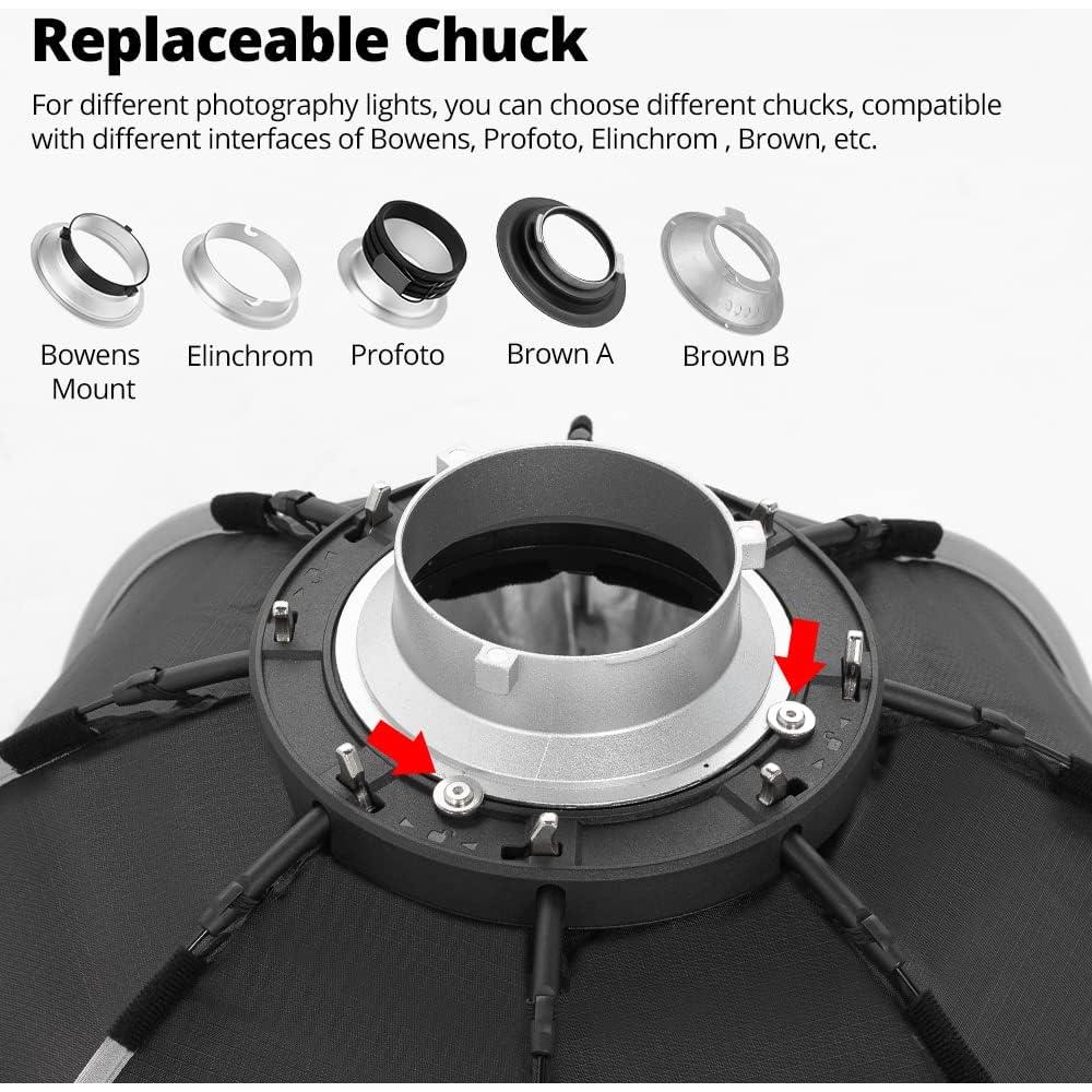Softbox Octagonal 65cm AMBITFUL con Rejilla para Fotografía