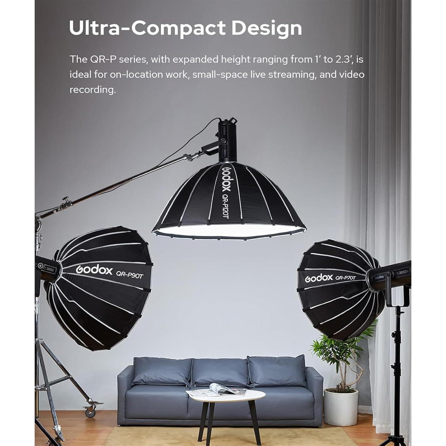 Softbox Parabólico Godox QR-P70T 70cm Montura Bowen