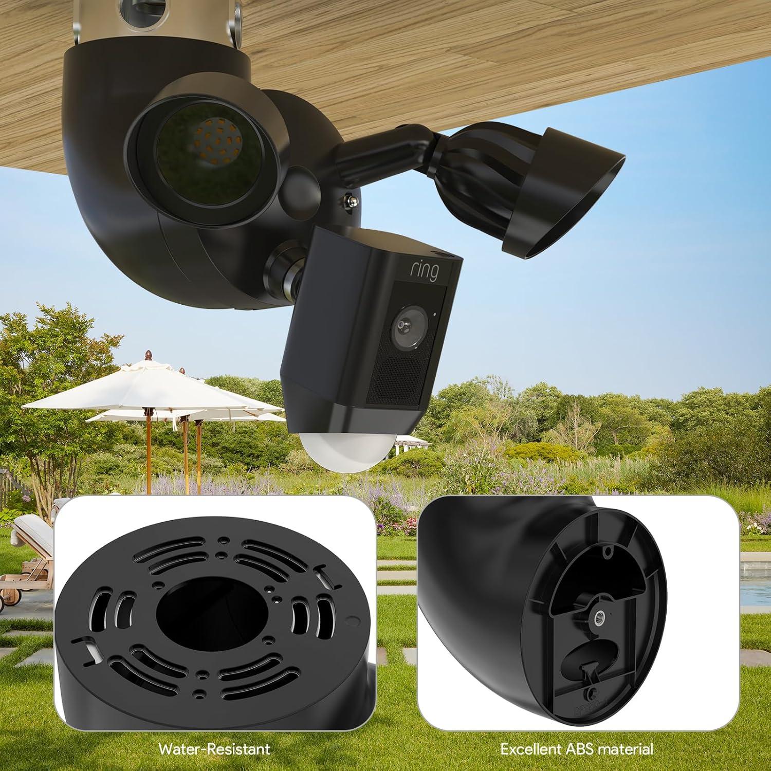 Soporte de Alero QUIDDITY para Cámara Ring y Blink - Negro