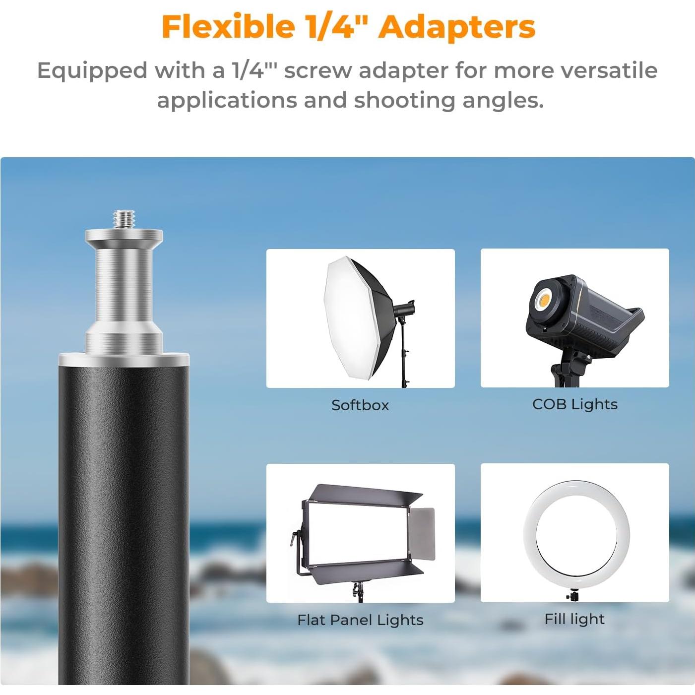 Soporte de Luz K&F Concept 2.8M Trípode Extensible 8kg