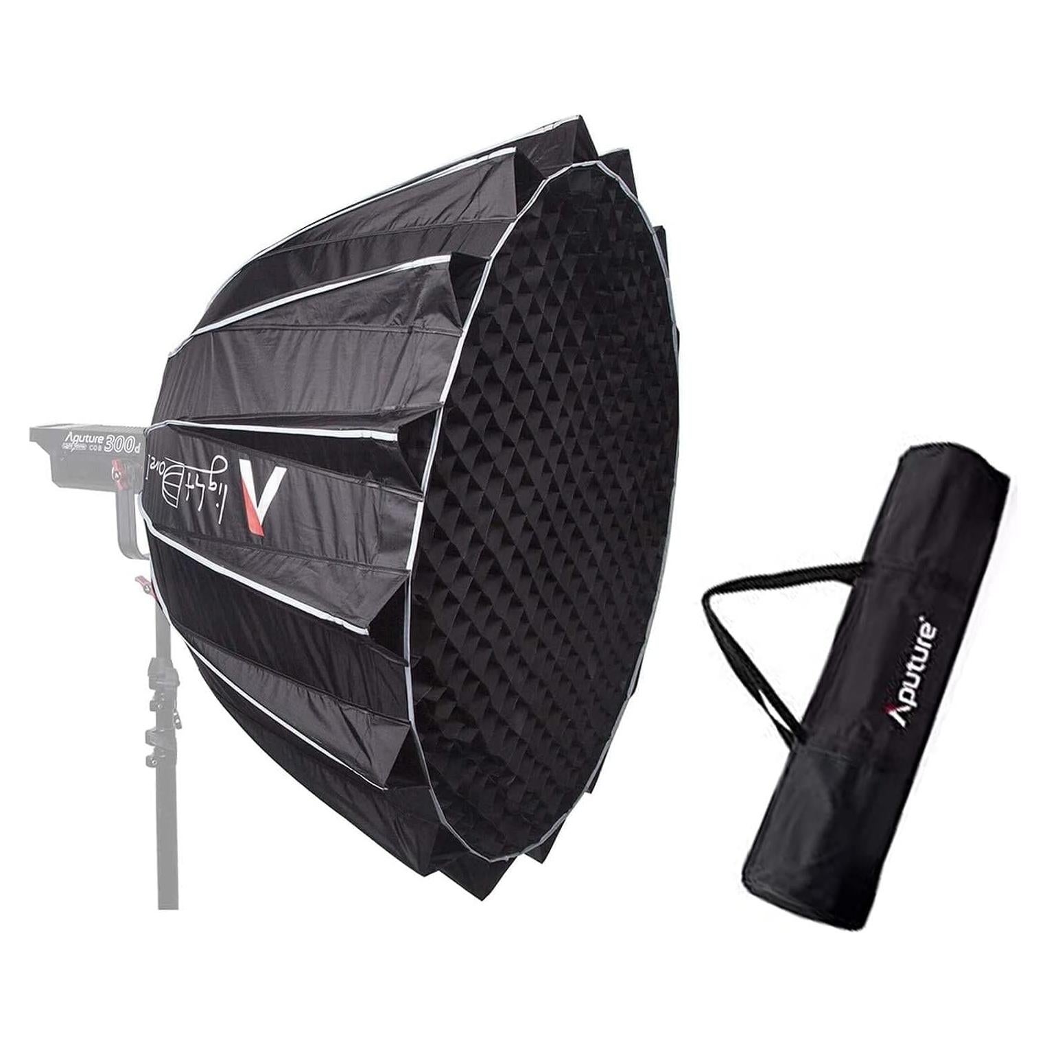 Aputure Light Dome III Studio Reflector Softbox with All-New Quick-Folding Design Bowens Mount with Diffuser Honeycomb Grid Gel Holder Carry Bag- 3ft (90cm) Quick-Setup Softbox