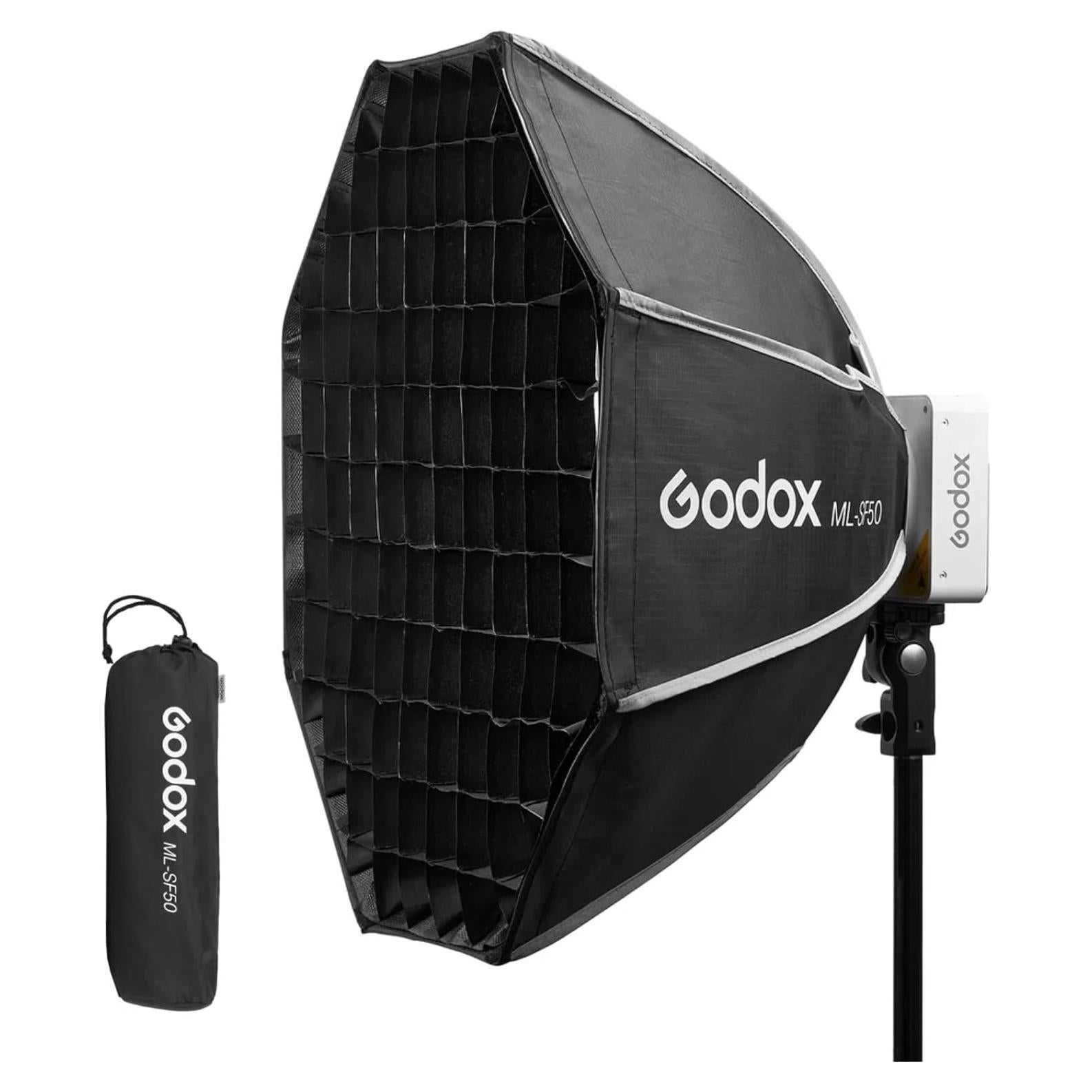 Softbox Octagonal Godox ML-SF50 50x50cm Luz Suave para Estudio