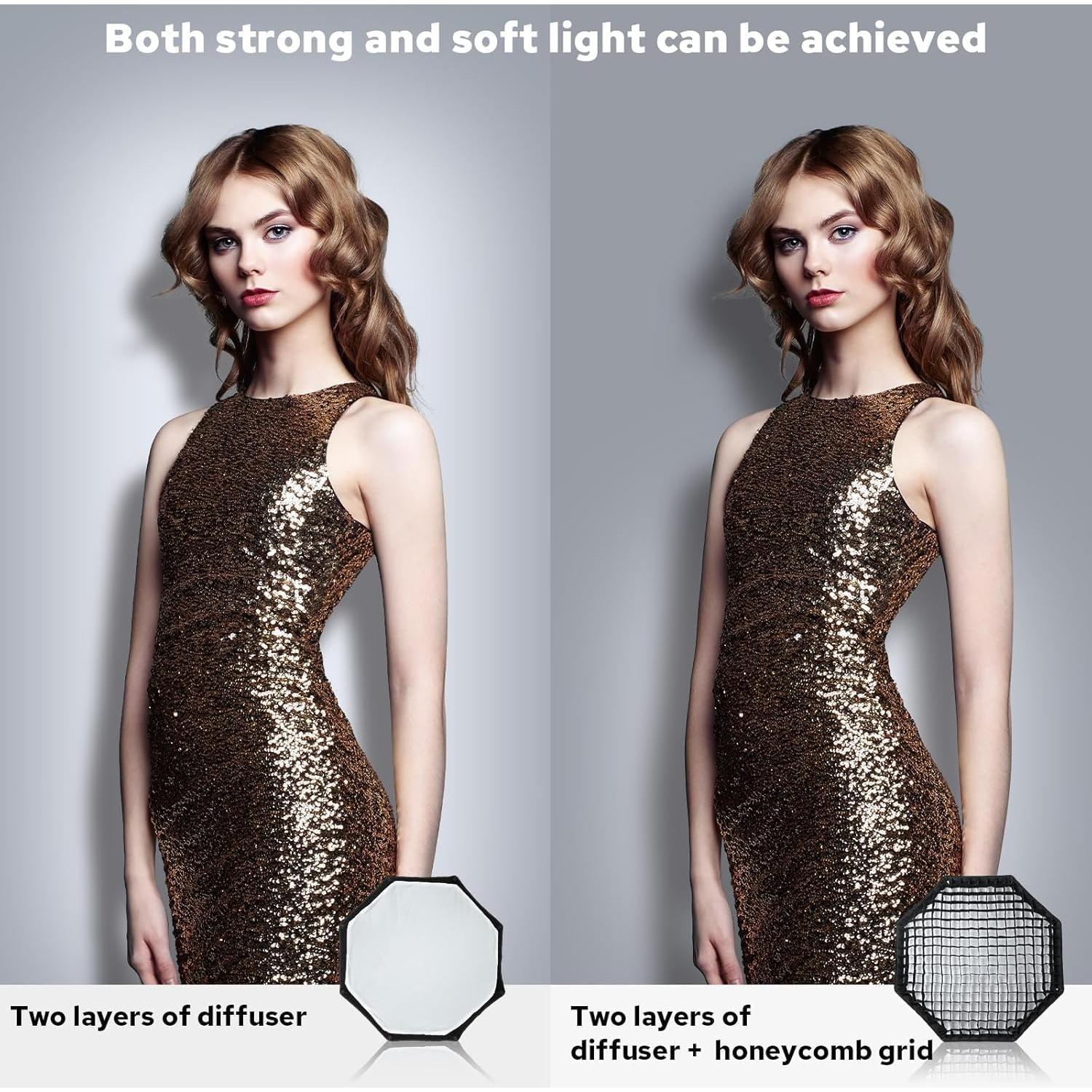 Softbox Octagonal Godox ML-SF50 50x50cm Luz Suave para Estudio