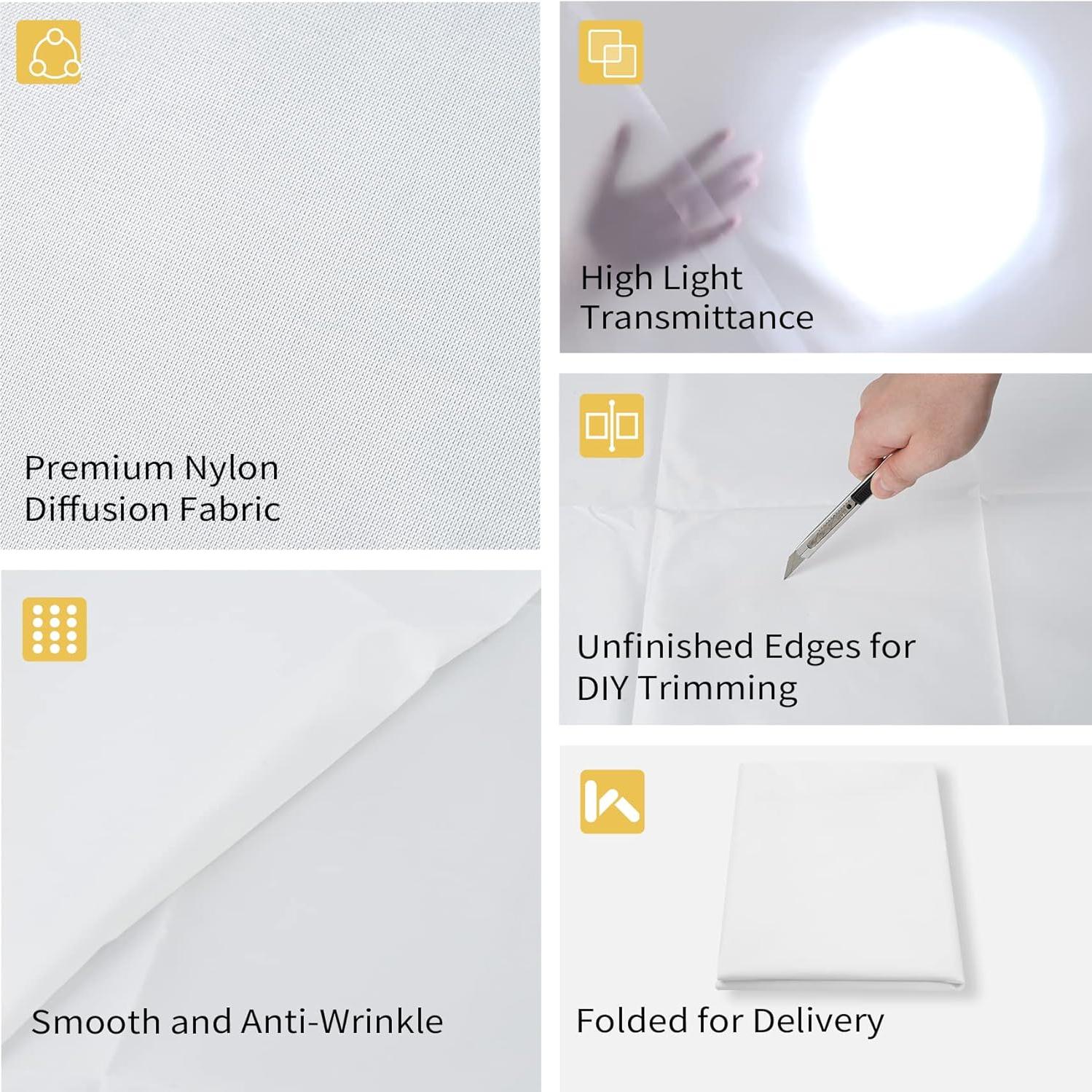 Tela de Difusión Selens 1M x 1.7M Nylon Blanca Sin Costuras