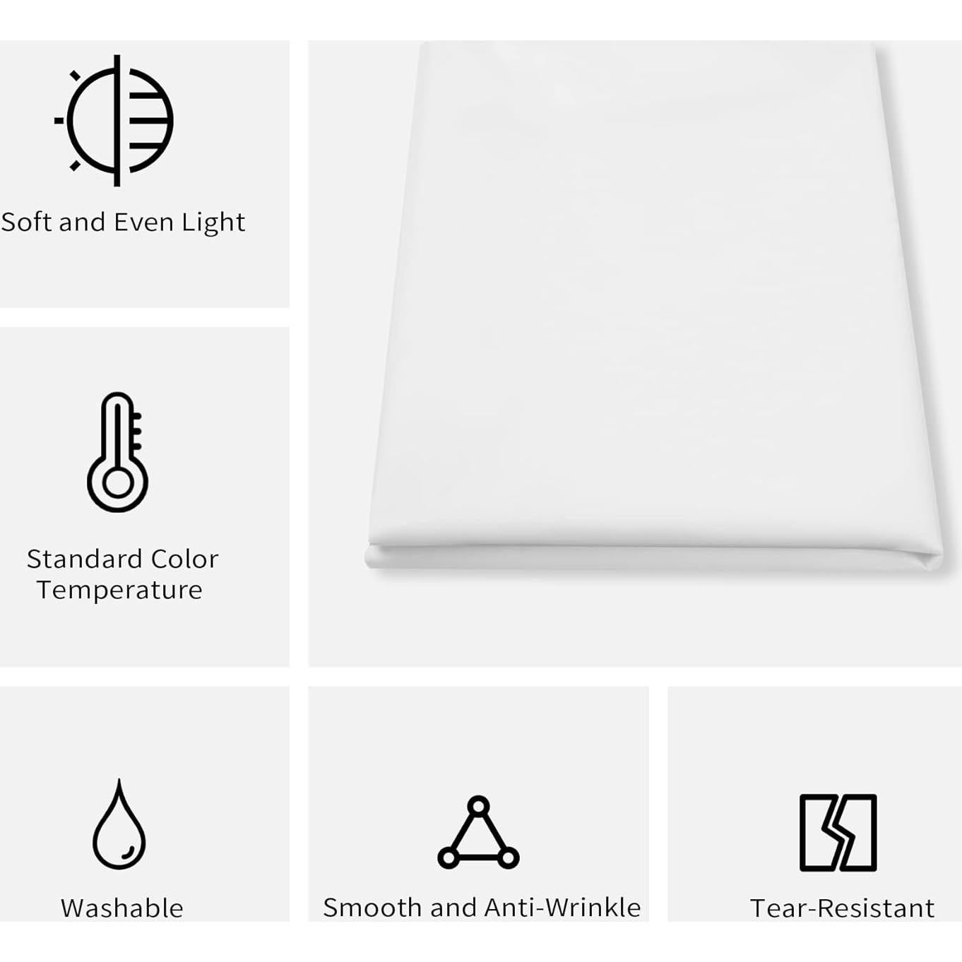 Tela de Difusión Selens 1M x 1.7M Nylon Blanca Sin Costuras