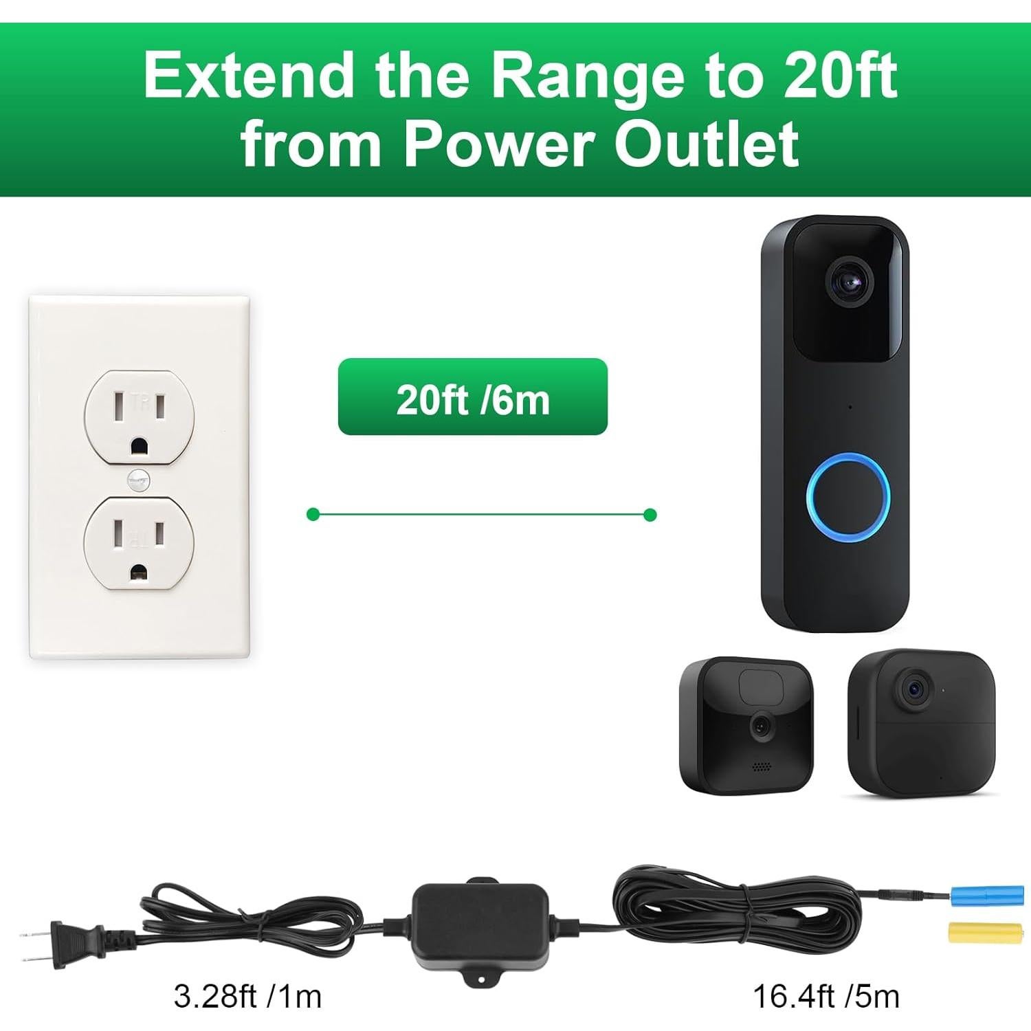 Cable de carga 6 m UYODM para cámaras Blink Outdoor 4