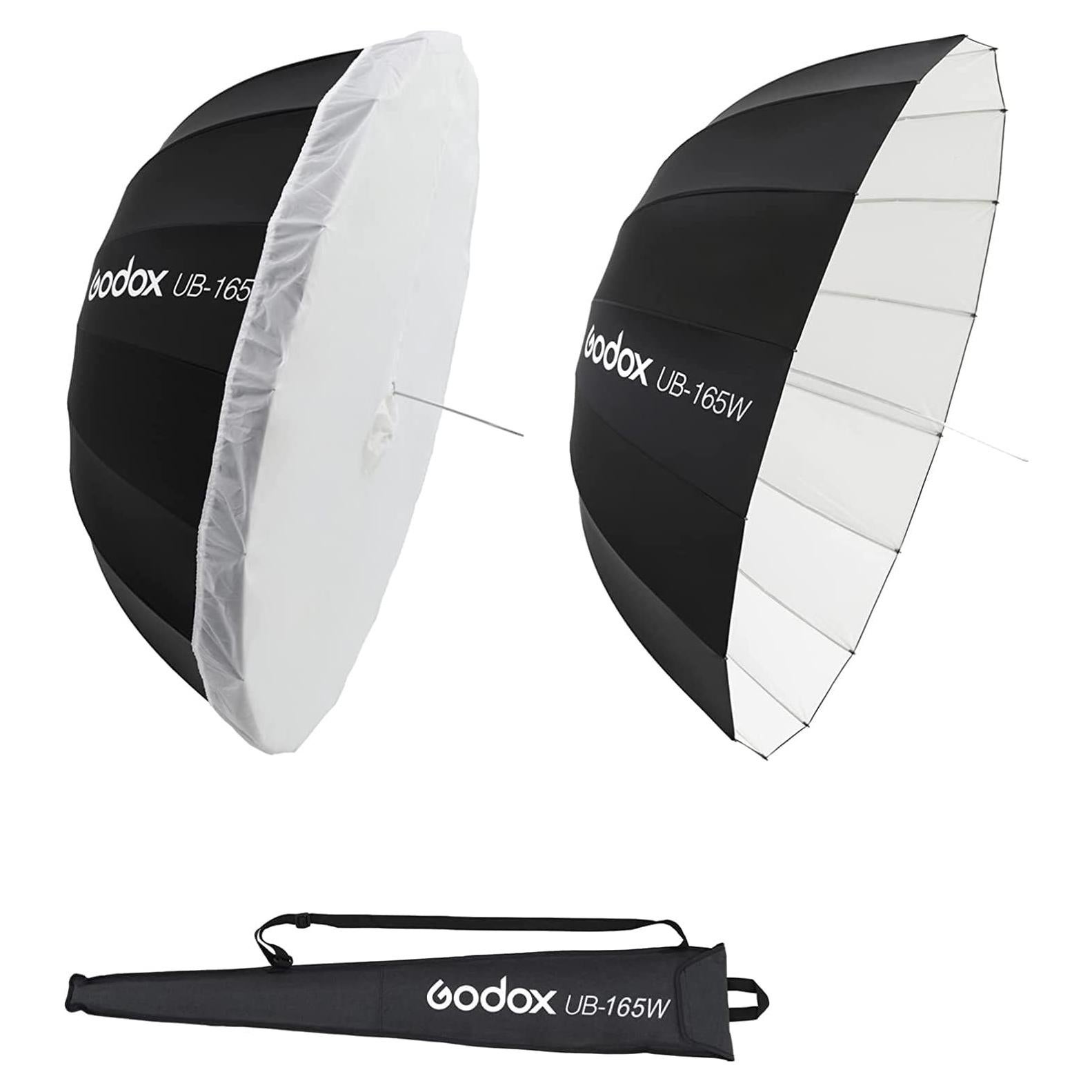 Paraguas Parabólico Godox UB-165W 165cm Reflectante con Difusor