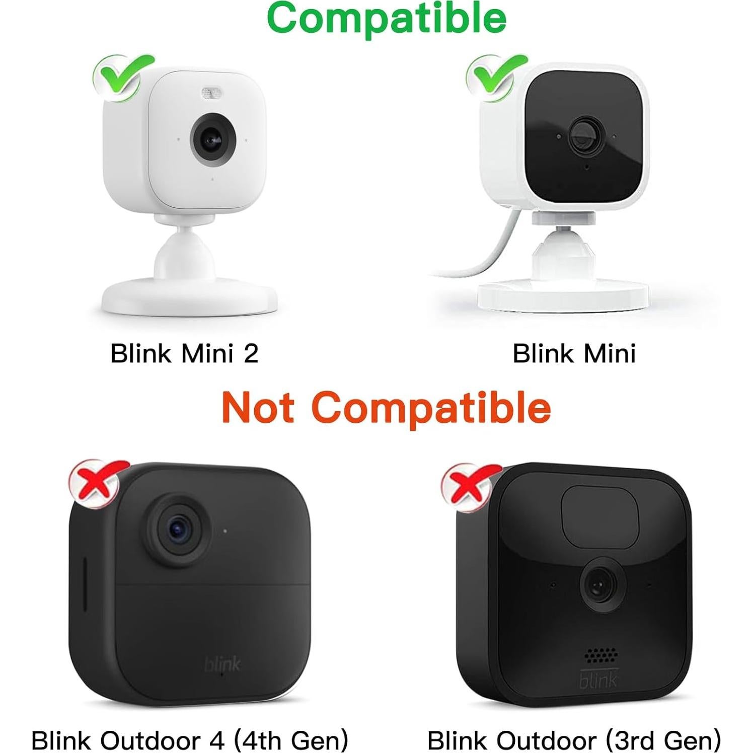 Soporte de Pared Adhesivo ALERTCAM para Blink Mini - 2 Paquetes