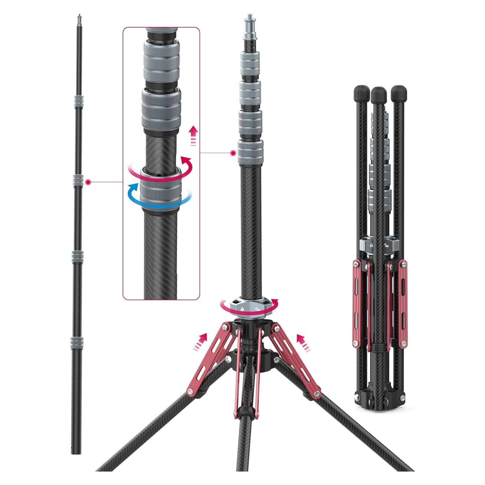 Soporte de Luz ULANZI MT-49 de Fibra de Carbono 194cm