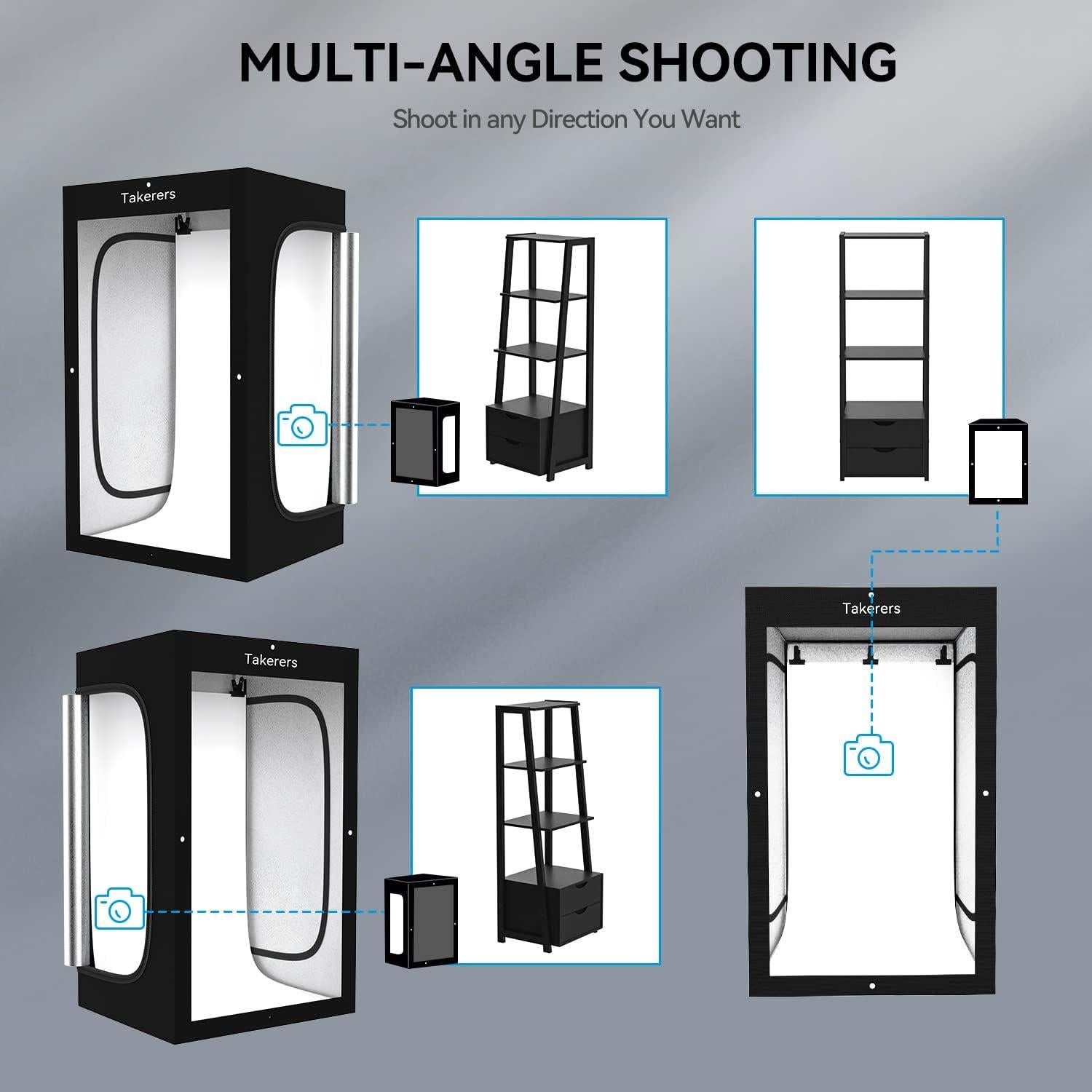 Estudio Fotográfico Takerers 119x99x198 cm con Iluminación LED