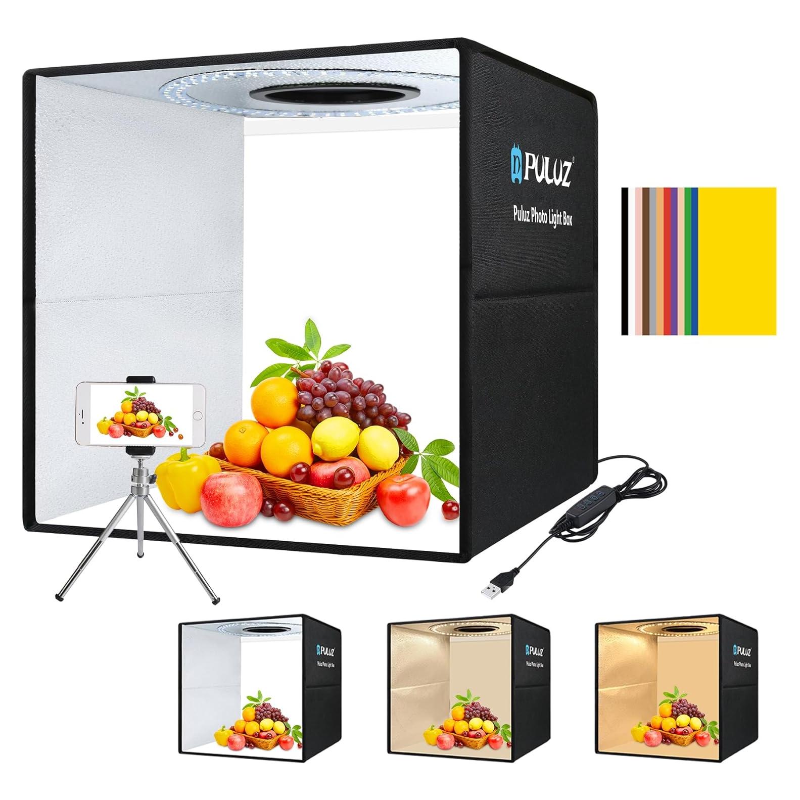 Caja de Luz PULUZ 40.64x40.64cm Estudio Fotográfico Plegable