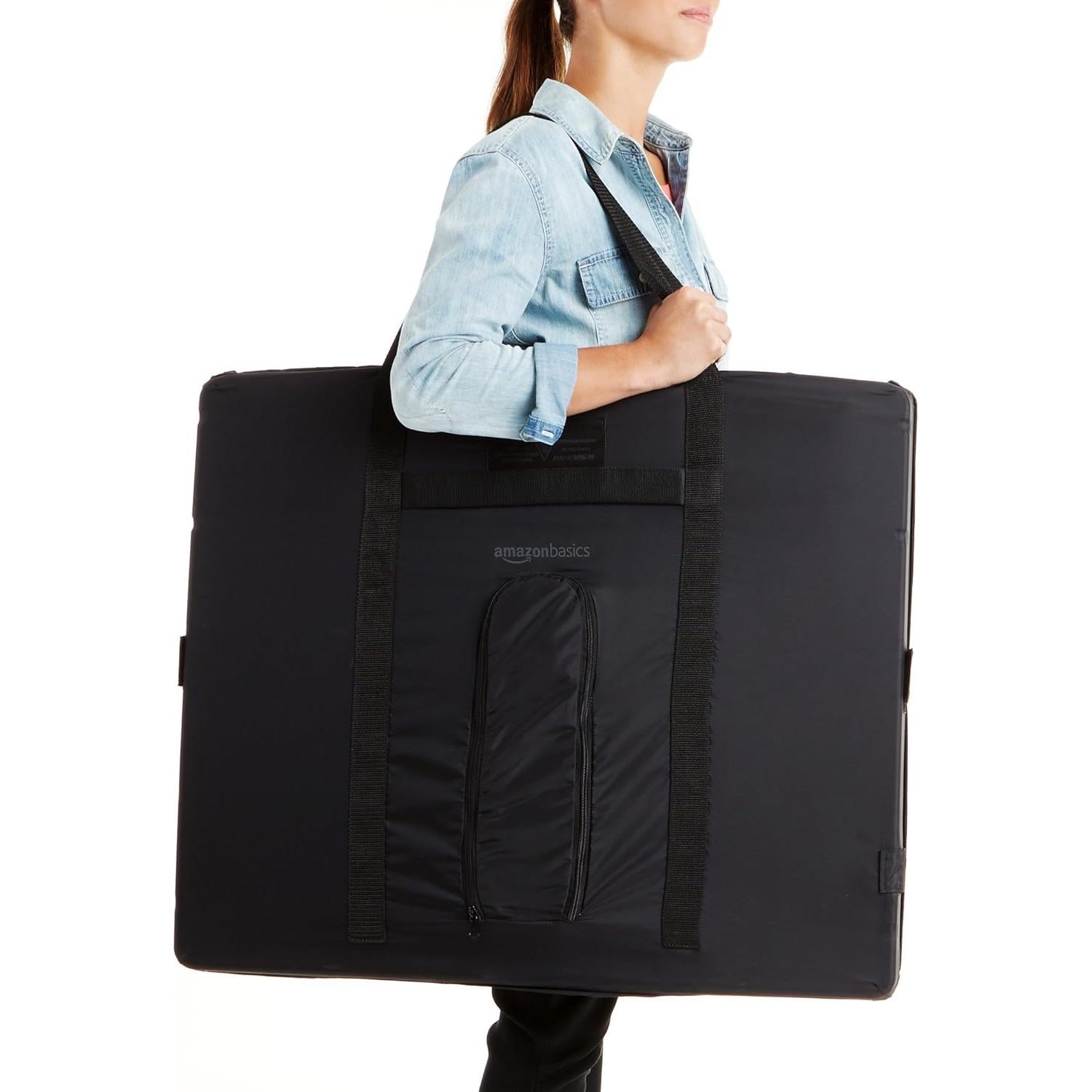 Amazon Basics Light Box Photography, 25 x 30 x 25 Inches Large Portable Foldable Photo Studio Box with LED Light, 1 Piece, Black