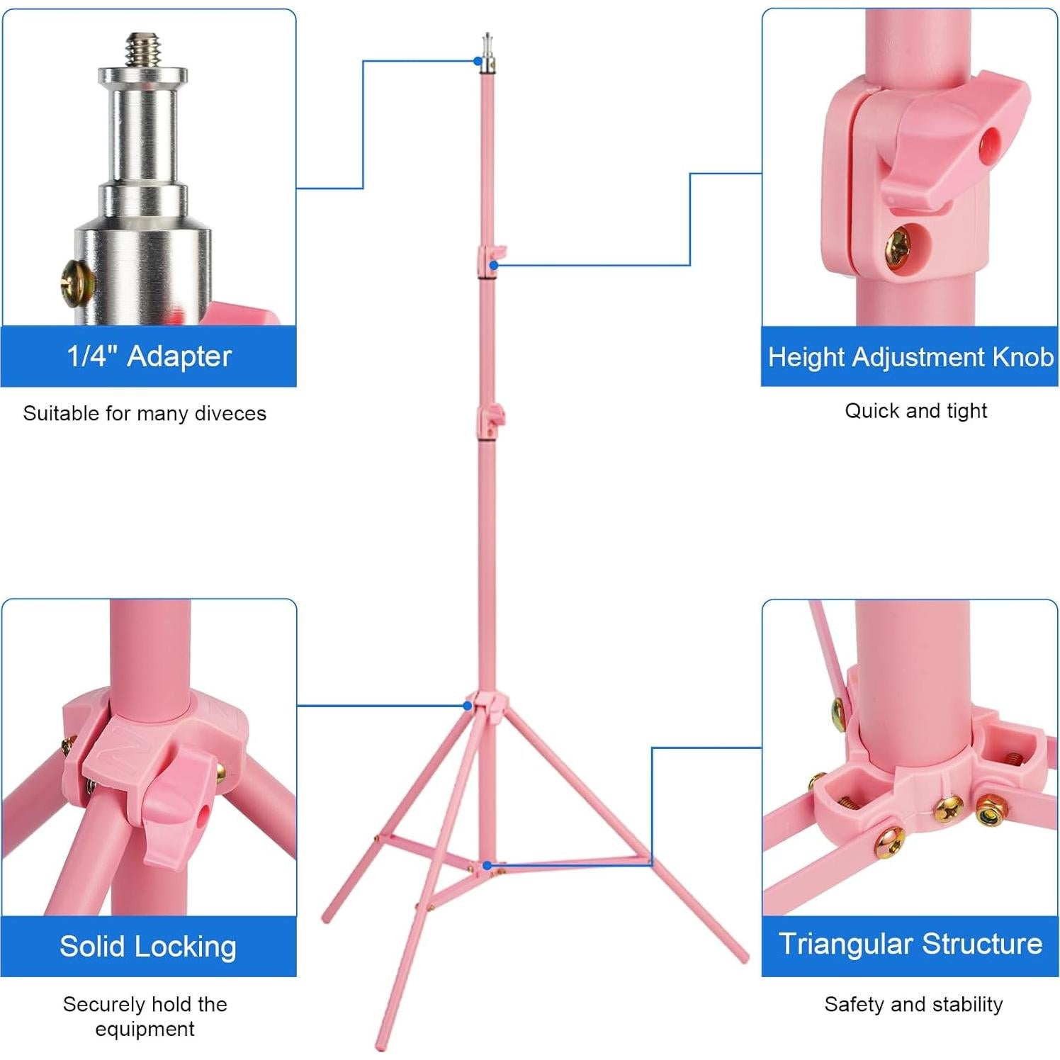 Soporte de Luz de Anillo Selens W803 Ajustable 80-200cm 5kg