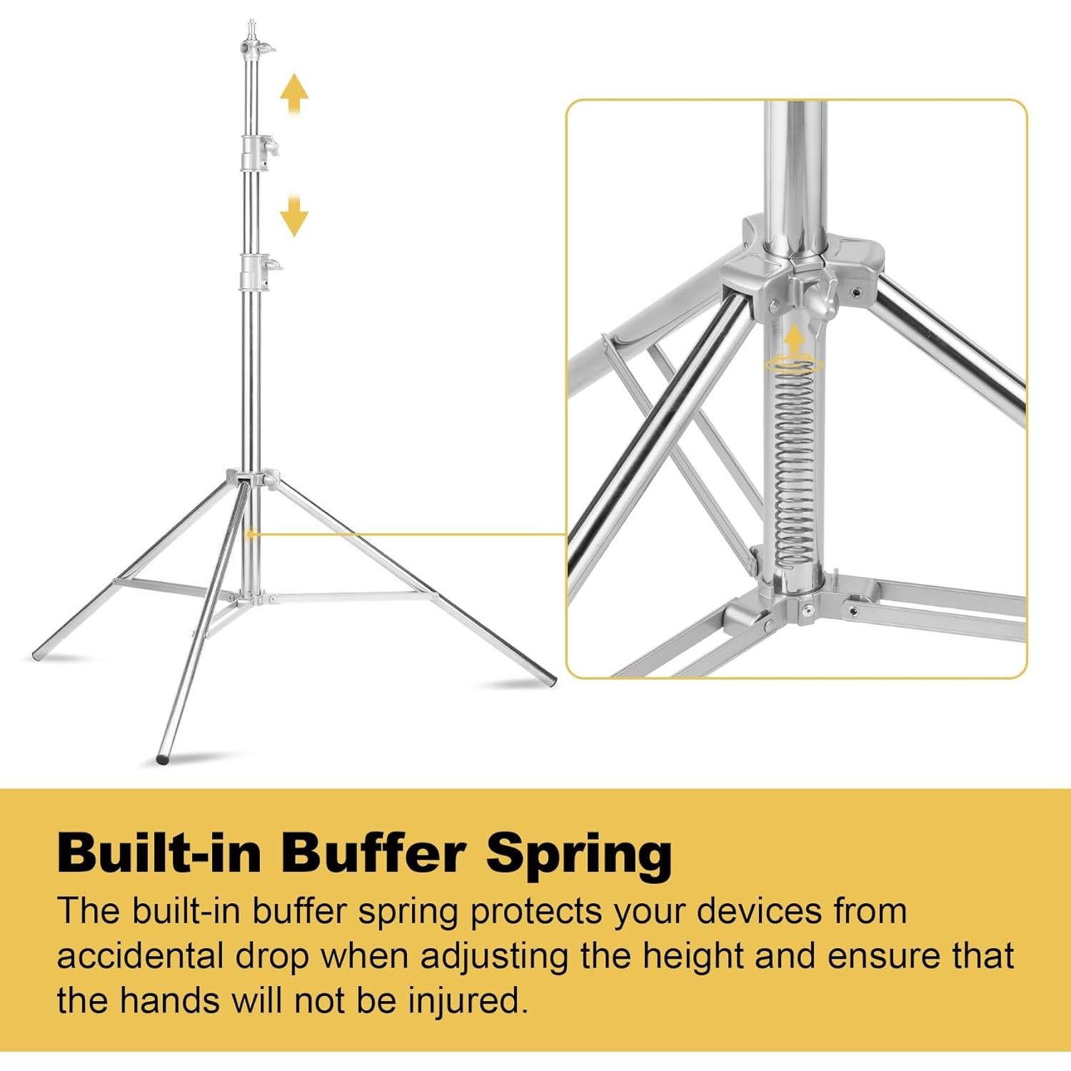 Soporte de Luz Ajustable Meking 2.8m Acero Inoxidable 15kg
