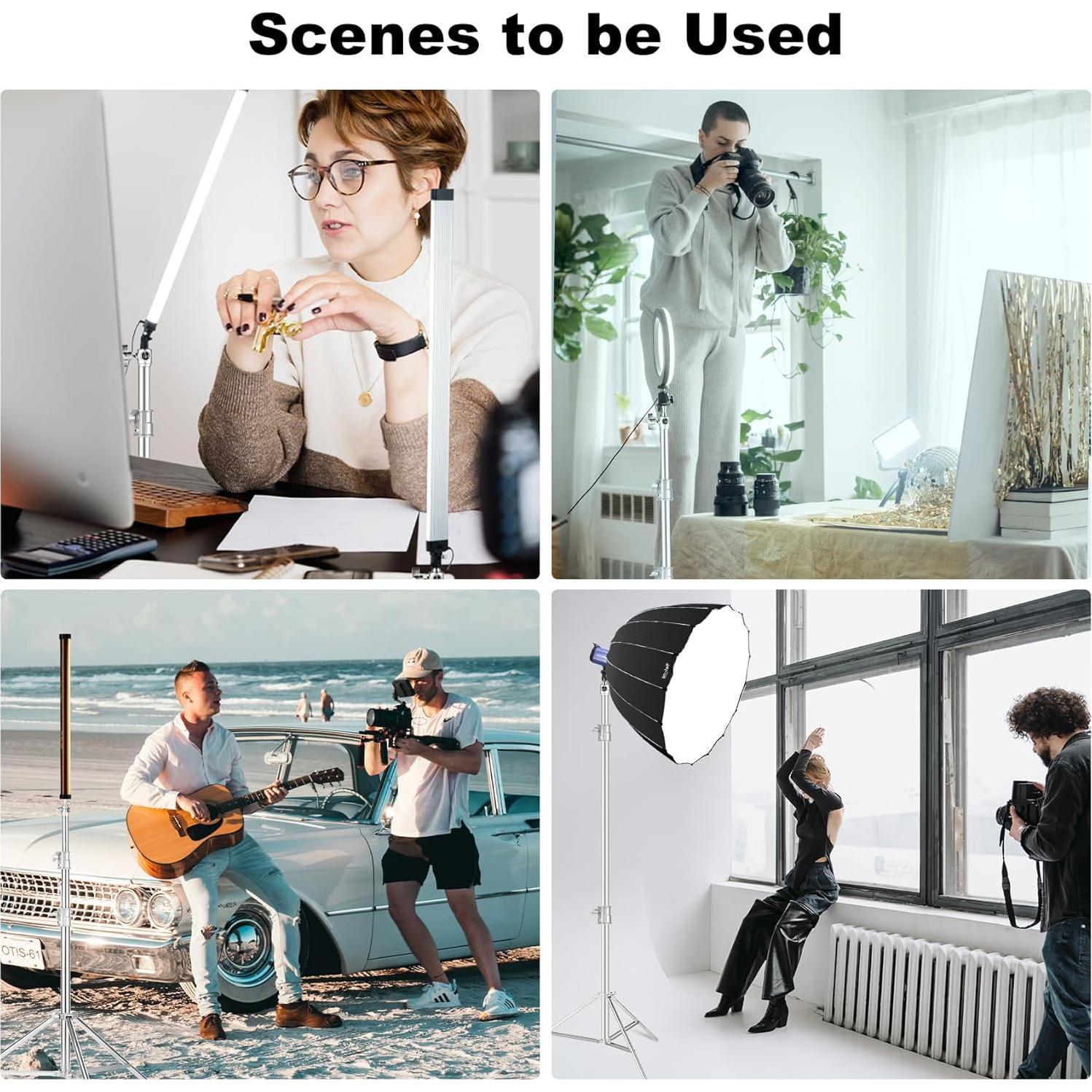 Soporte de Luz Ajustable Meking 2.8m Acero Inoxidable 15kg