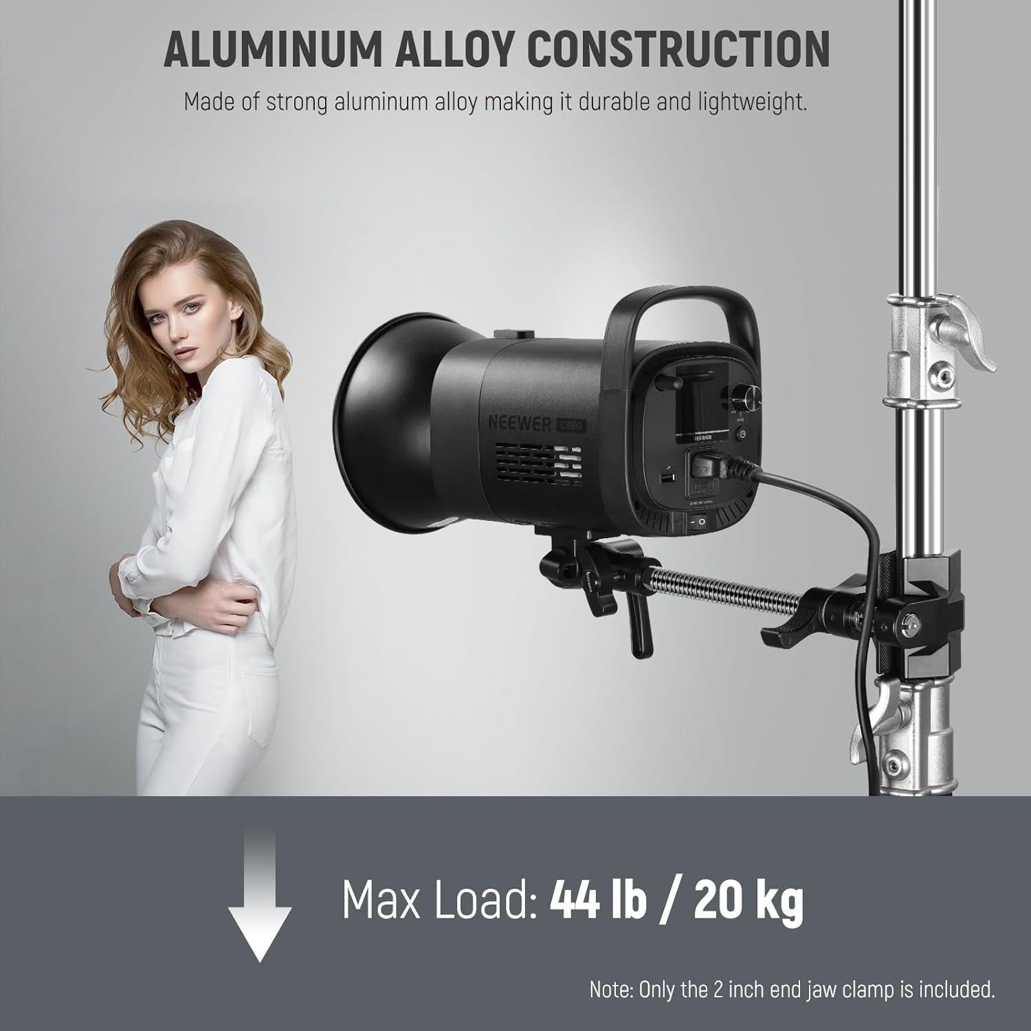 Abrazadera de Tubo NEEWER 9" Ajustable con Perno de 5/8"