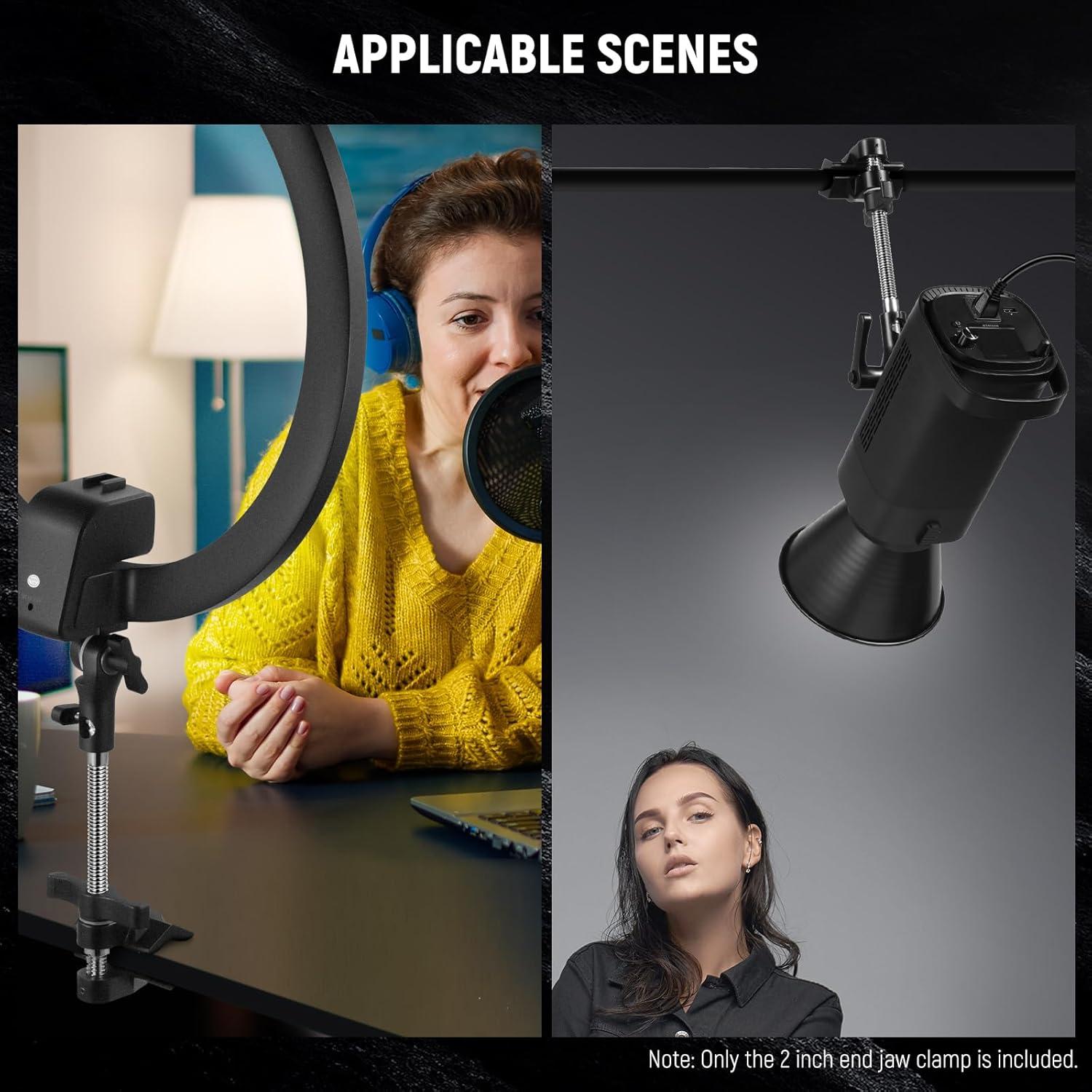 Abrazadera de Tubo NEEWER 9" Ajustable con Perno de 5/8"