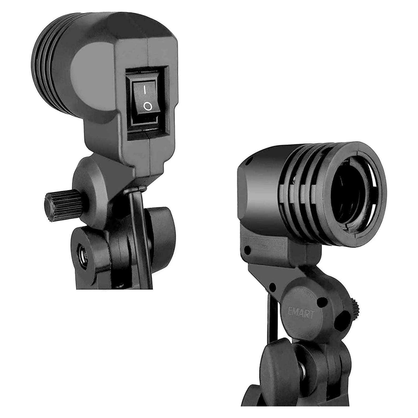 Soporte de Bombilla EMART E26/E27 Ajustable 180° - 2 Piezas