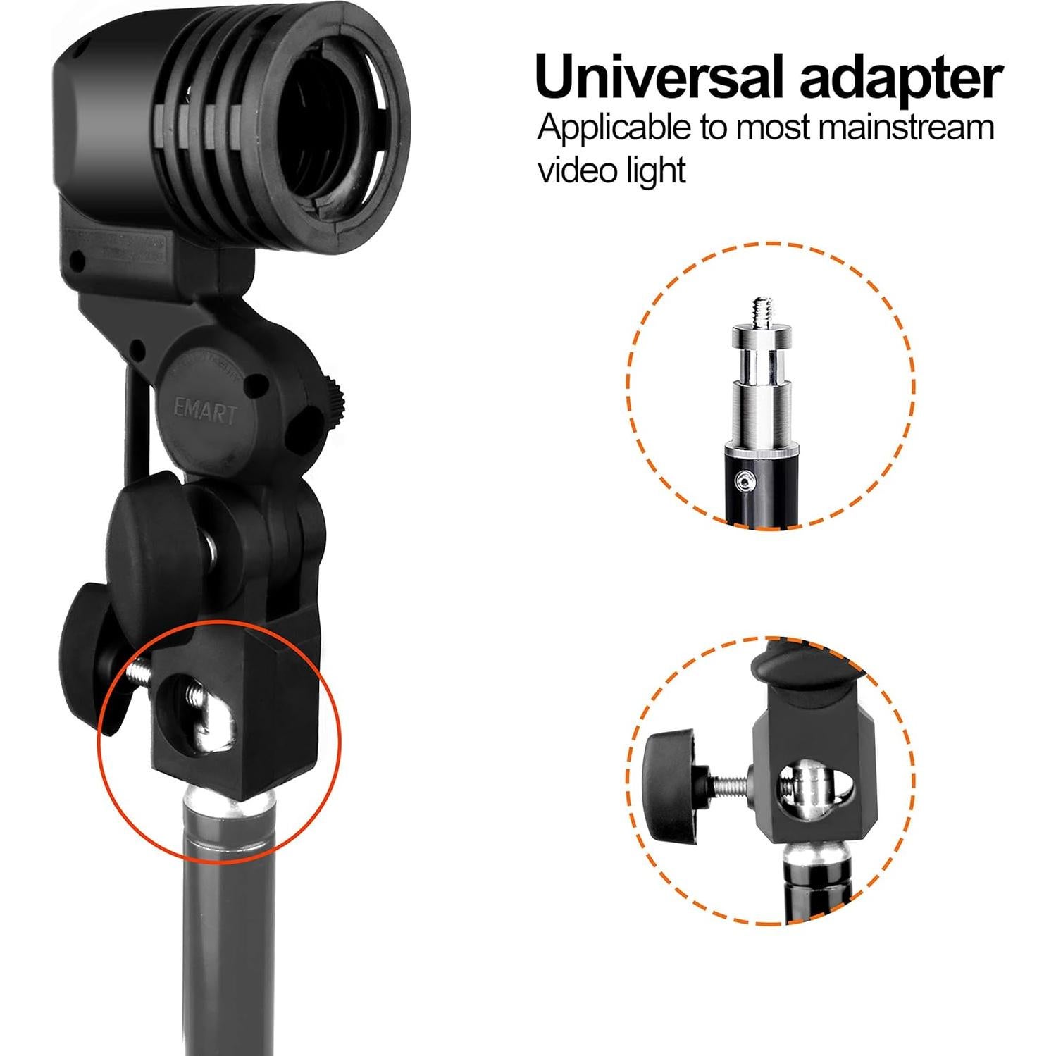 Soporte de Bombilla EMART E26/E27 Ajustable 180° - 2 Piezas