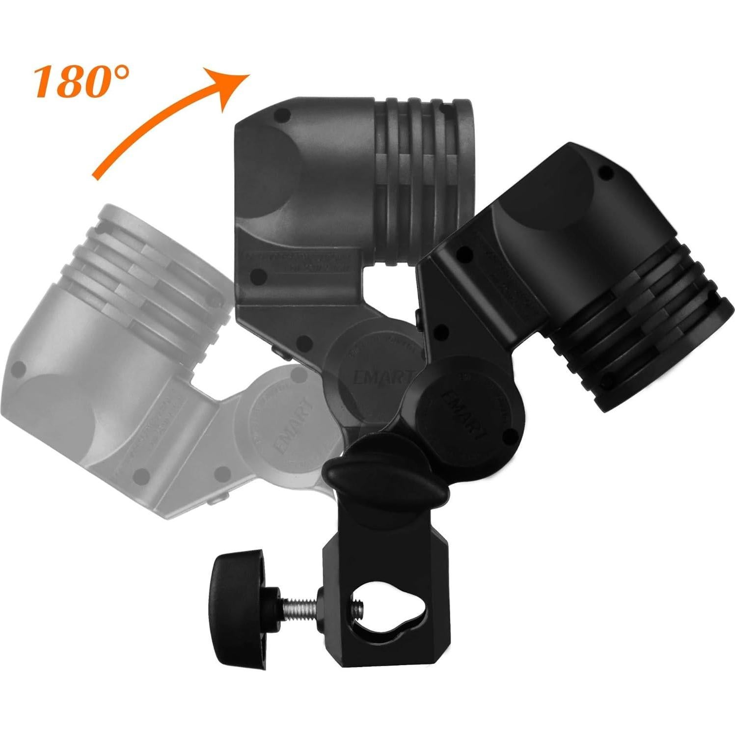 Soporte de Bombilla EMART E26/E27 Ajustable 180° - 2 Piezas