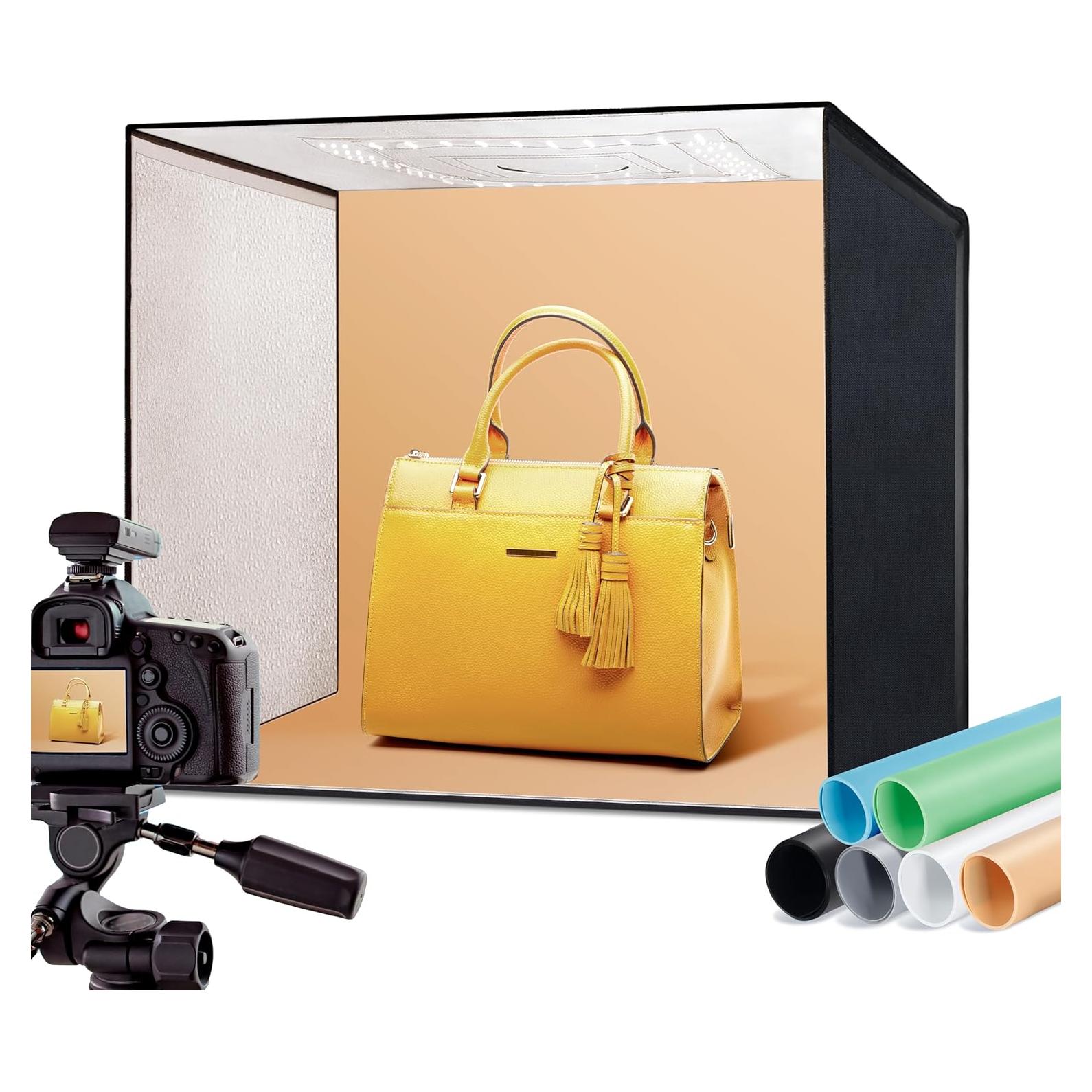 Caja de Luz RALENO 50x50 cm 120 LEDs 5500K 50W 6 Fondos