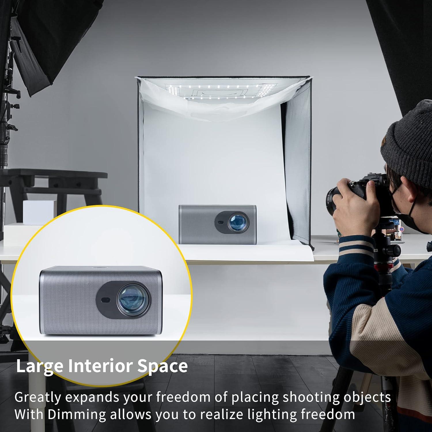 Caja de Luz RALENO 50x50 cm 120 LEDs 5500K 50W 6 Fondos