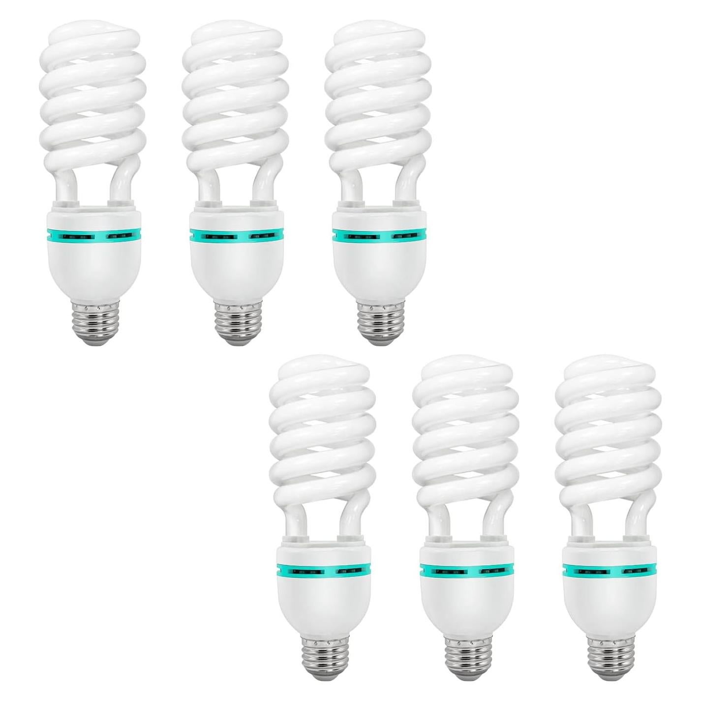 Bombillas CFL LimoStudio 45W Luz Diurna 5500K 2300 Lúmenes - 6 Pzas