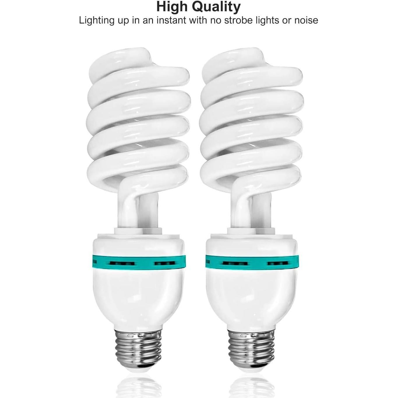 Bombillas CFL LimoStudio 45W Luz Diurna 5500K 2300 Lúmenes - 6 Pzas