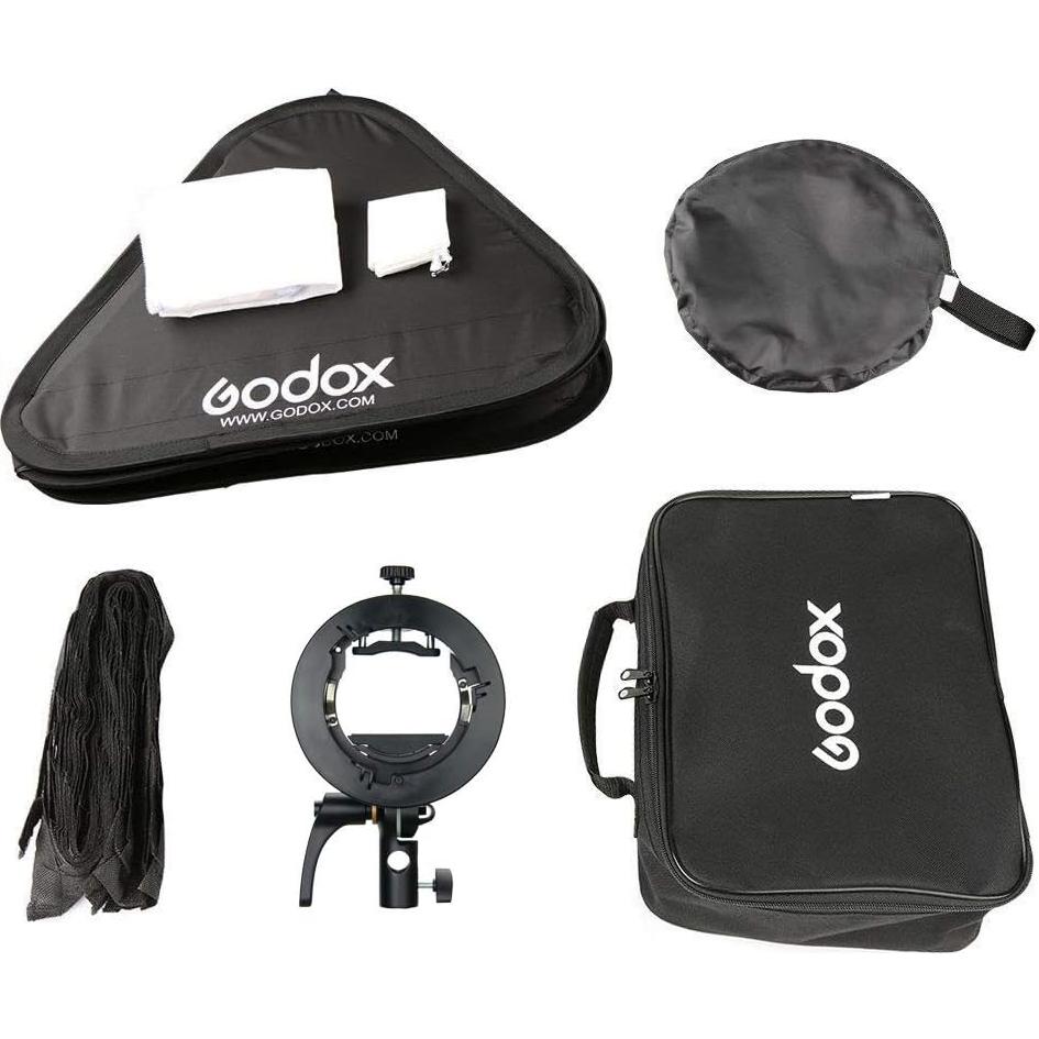 Godox Softbox 81x81 cm con Rejilla y Soporte Tipo S para Flash