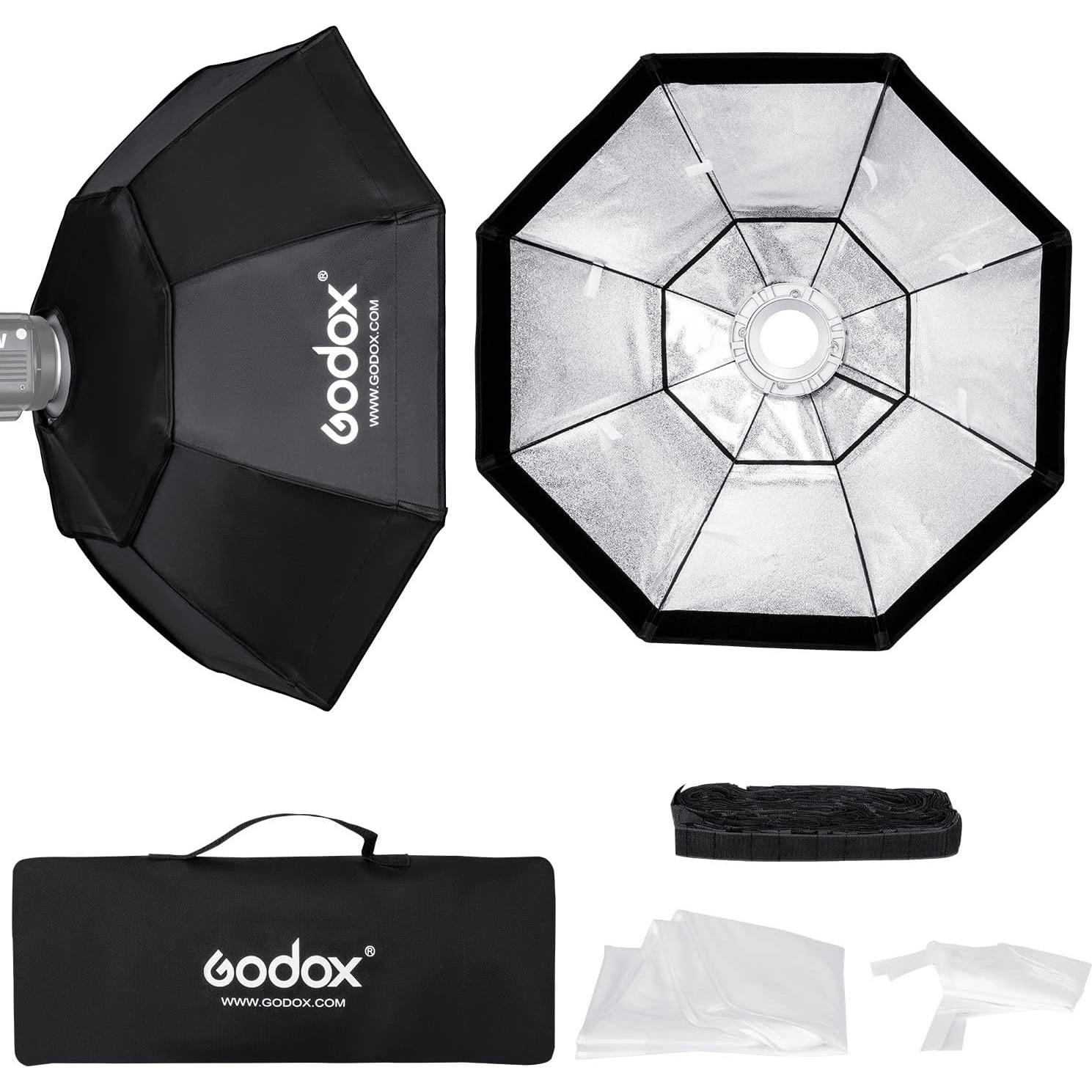 Softbox Octagonal Godox 95cm con Rejilla y Montura Bowens