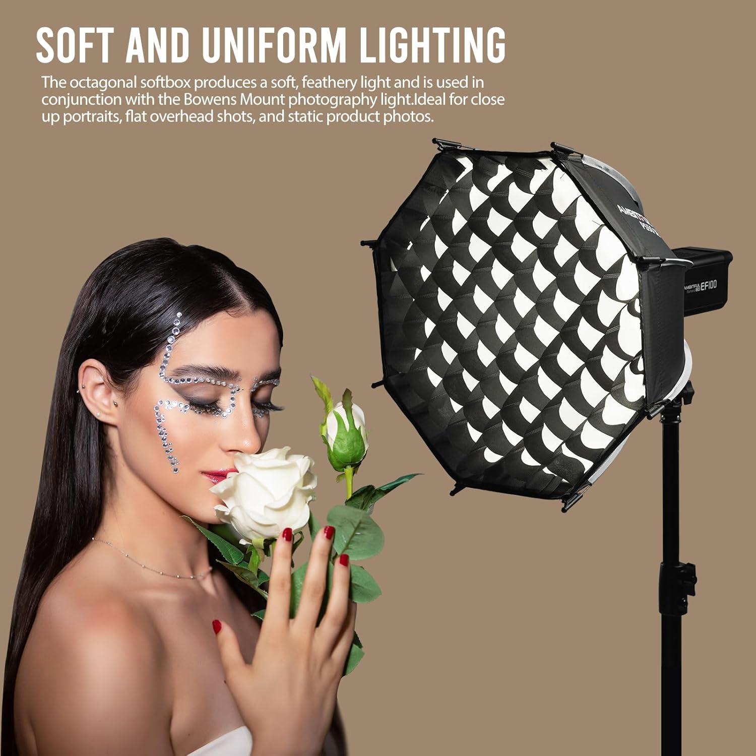 Mini Softbox Plegable AMBITFUL PS30 SE 30cm Bowens con Difusores