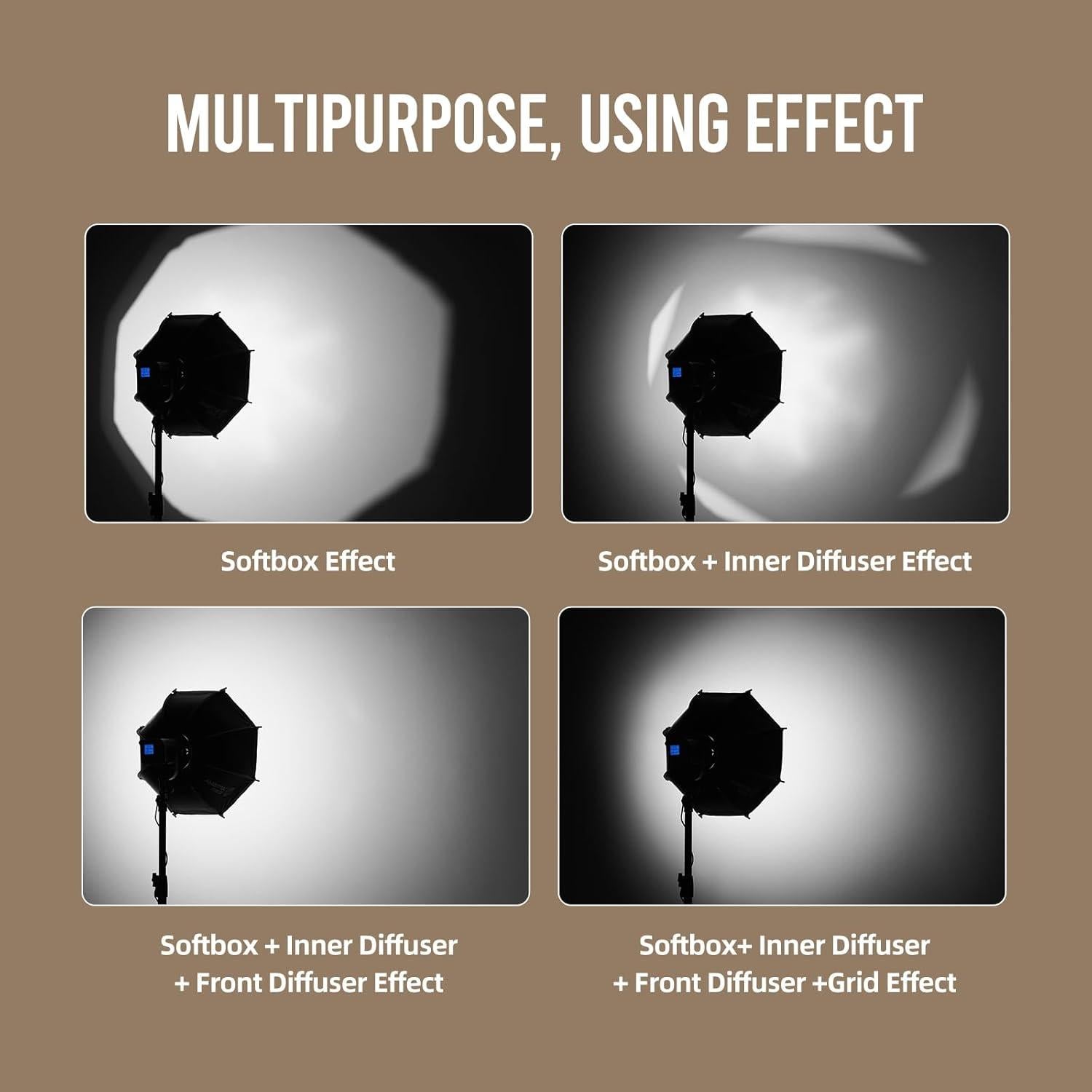 Mini Softbox Plegable AMBITFUL PS30 SE 30cm Bowens con Difusores