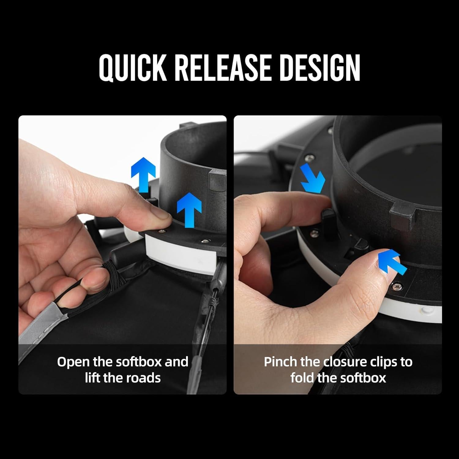 Mini Softbox Plegable AMBITFUL PS30 SE 30cm Bowens con Difusores