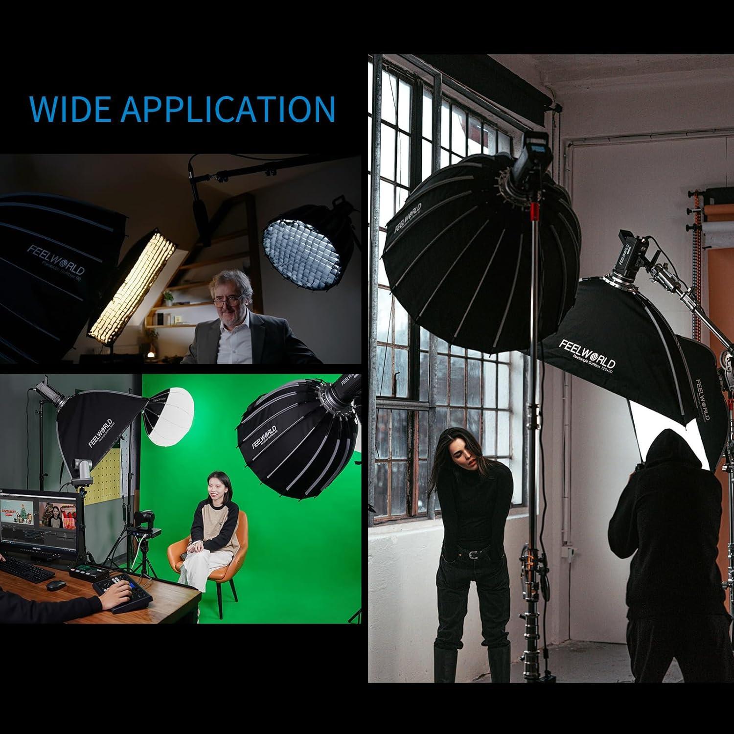 Softbox Parabólico FEELWORLD FSP60 V2 60cm para Luces Bowens