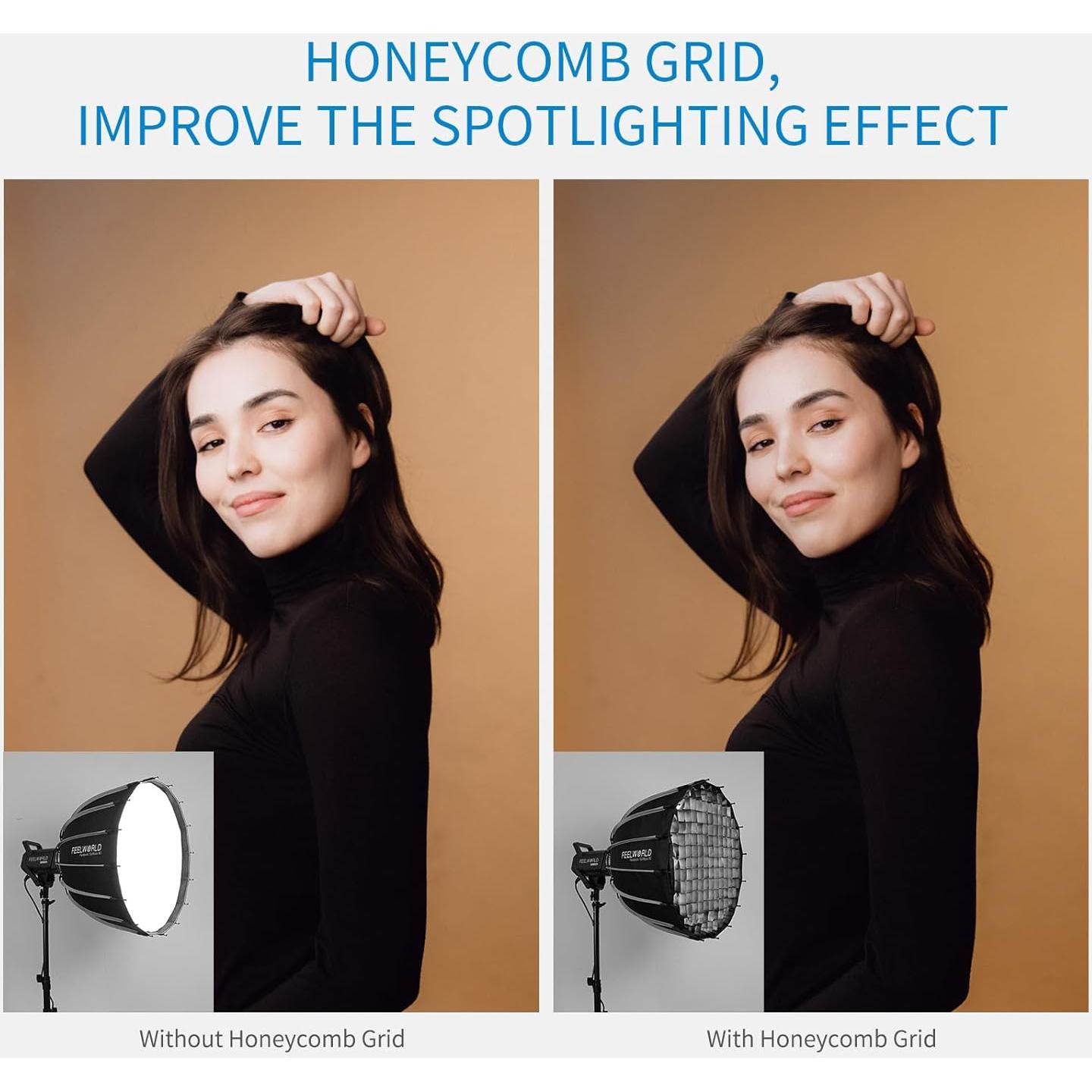 Softbox Parabólico FEELWORLD FSP60 V2 60cm para Luces Bowens