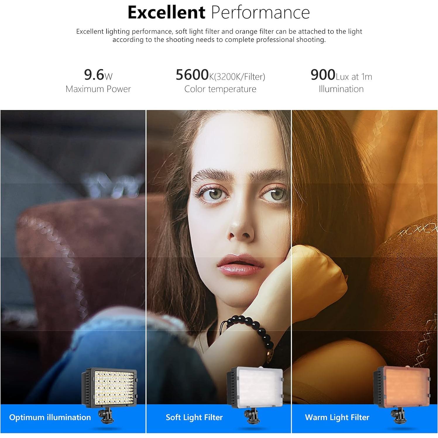 Luz de Video LED Neewer CN-160 Dimmable 660 lm 5600K