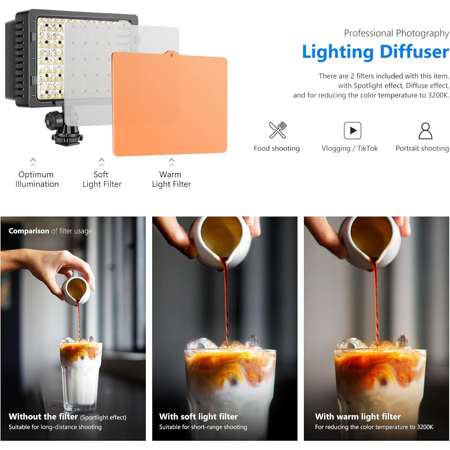 Luz de Video LED Neewer CN-160 Dimmable 660 lm 5600K