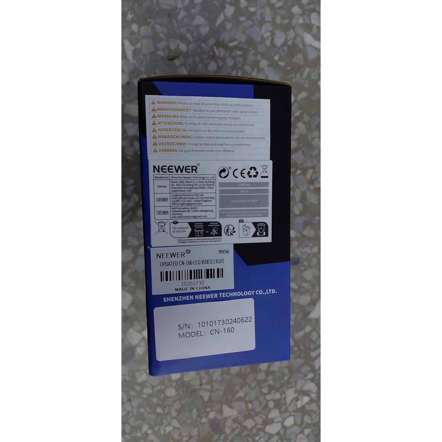 Luz de Video LED Neewer CN-160 Dimmable 660 lm 5600K