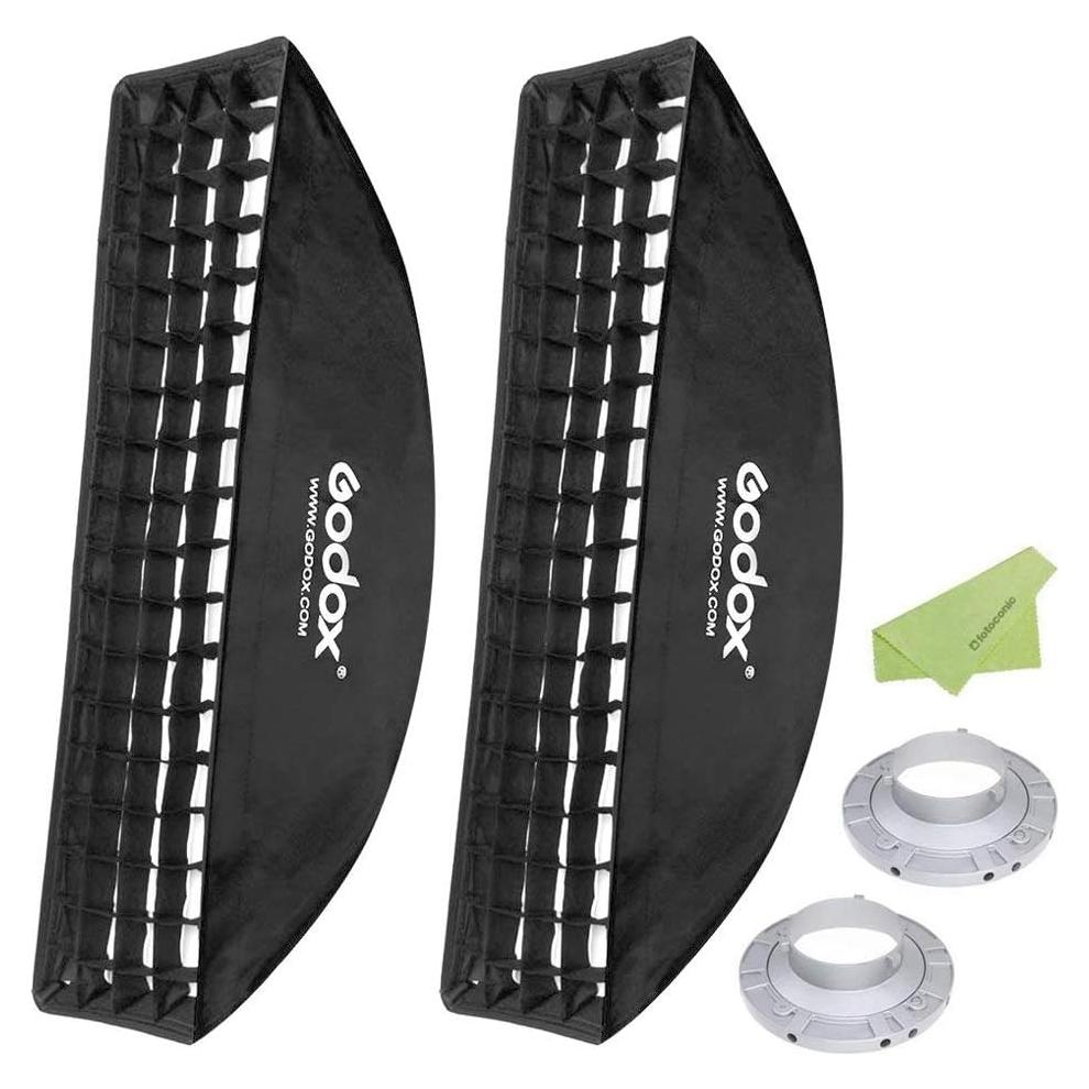 Softbox Rectangular Godox 22x90cm con Montura Bowens - 2 Pack